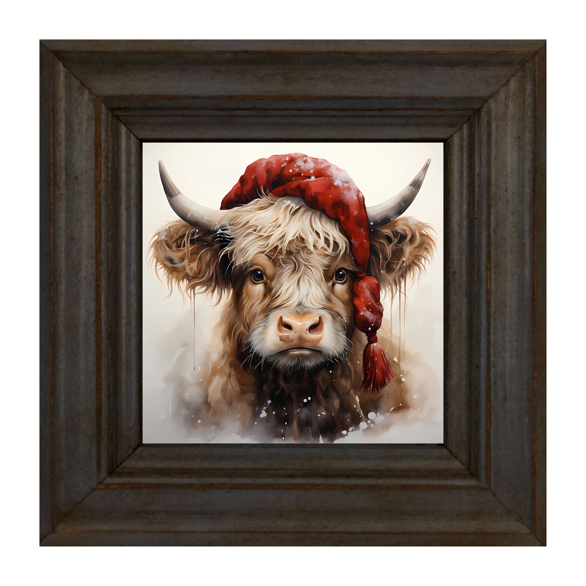 Festive Highland cow
