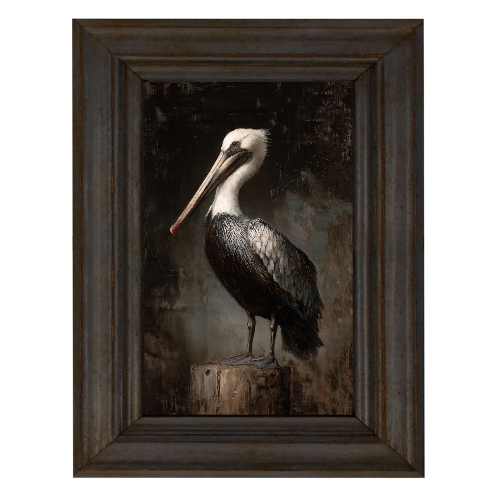 Beach Bird - Black and White Pelican