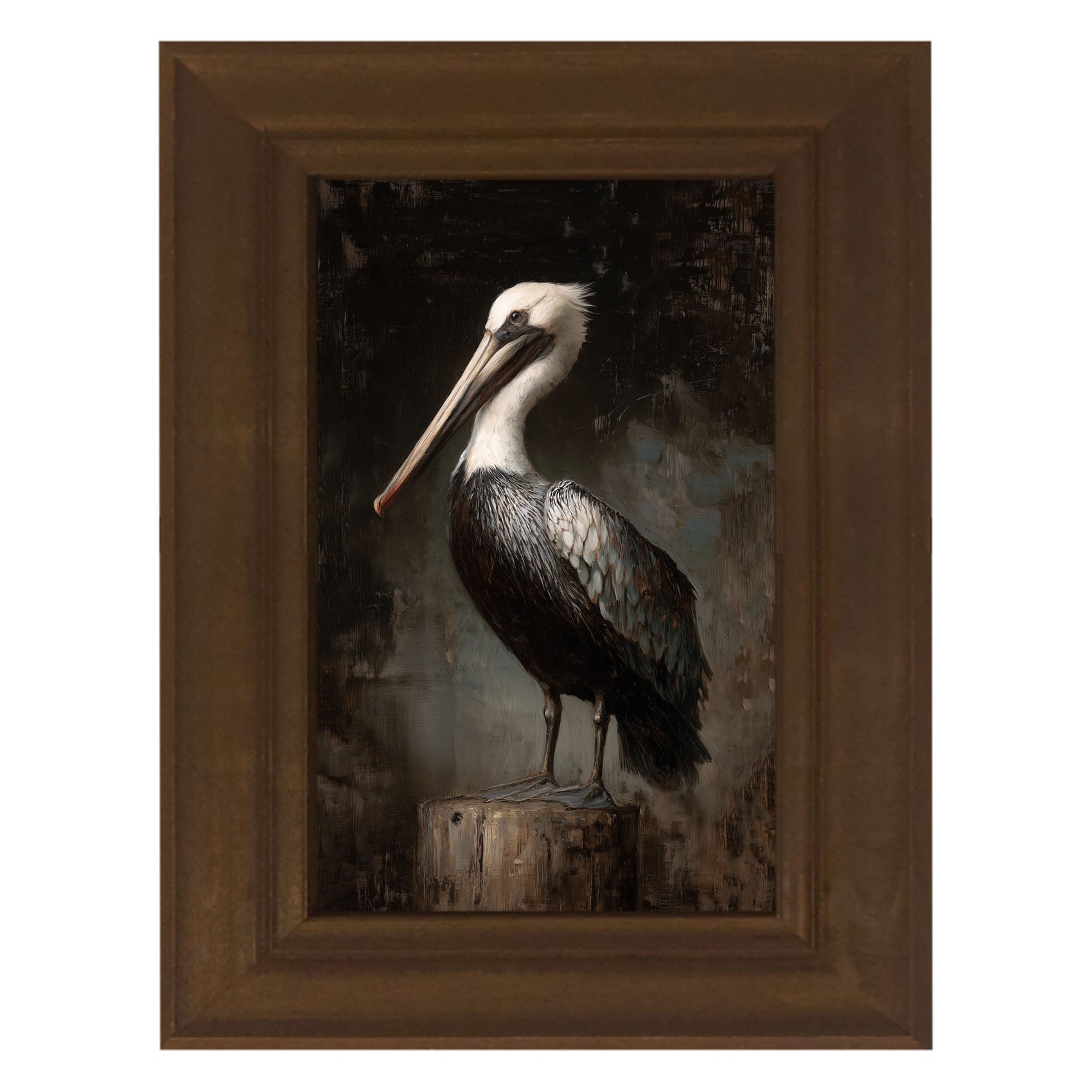 Beach Bird - Black and White Pelican