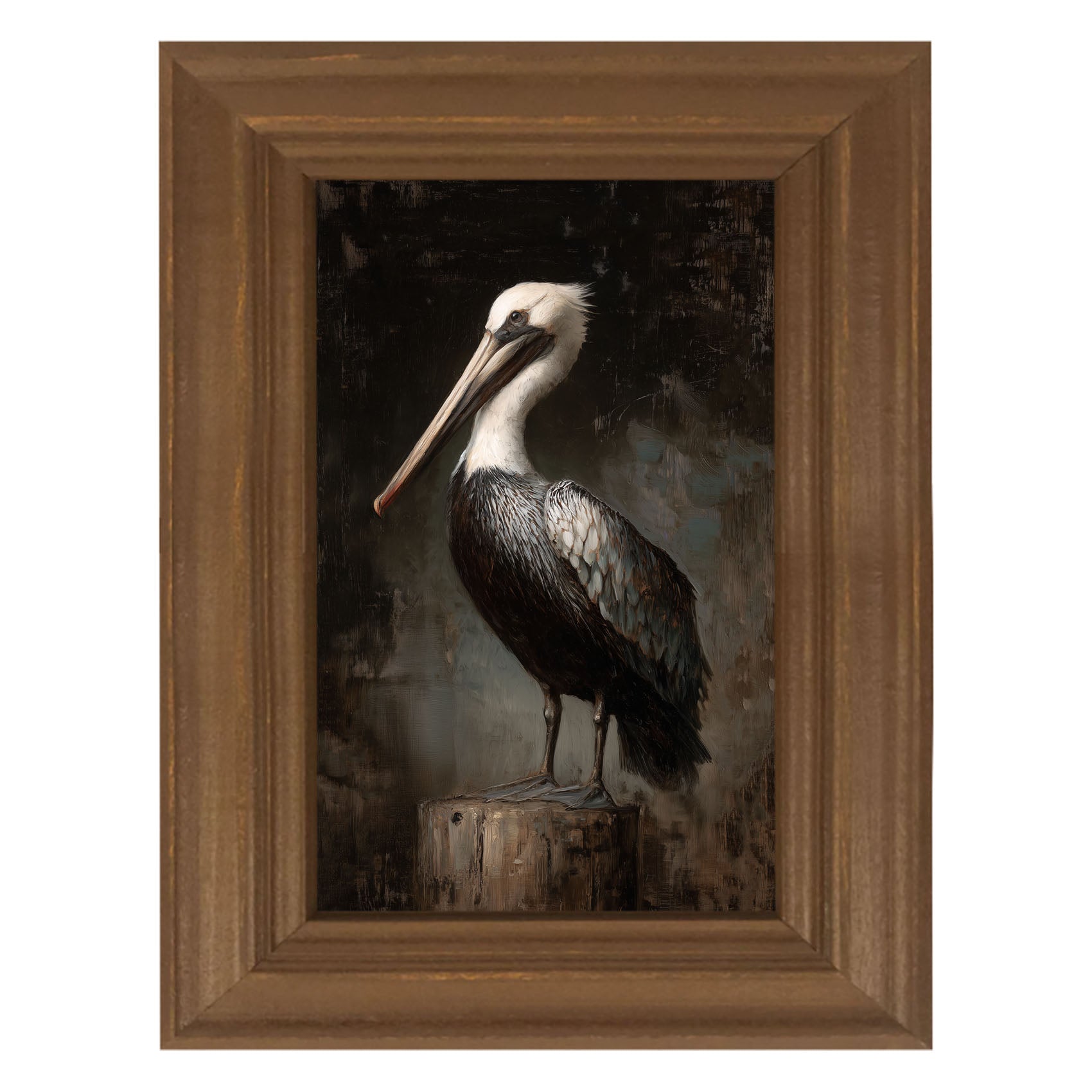 Beach Bird - Black and White Pelican