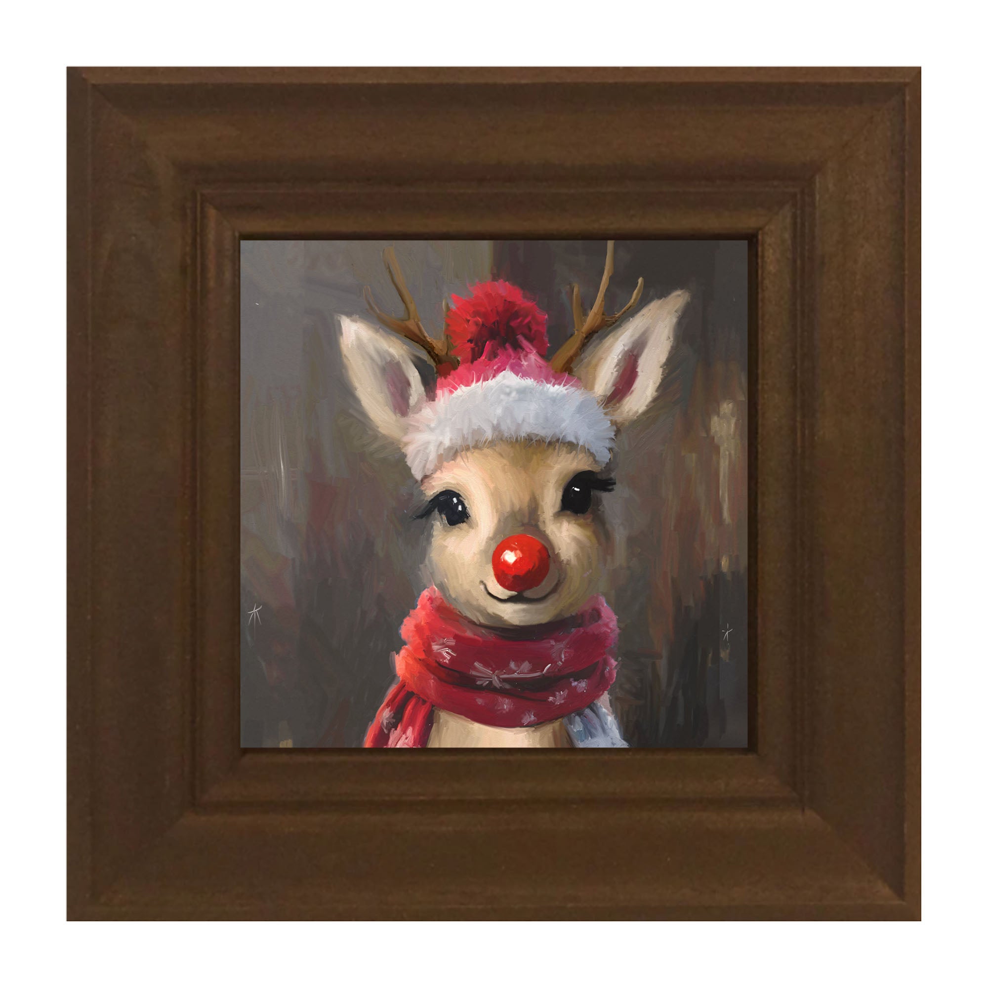 The red nosed reindeer in winter