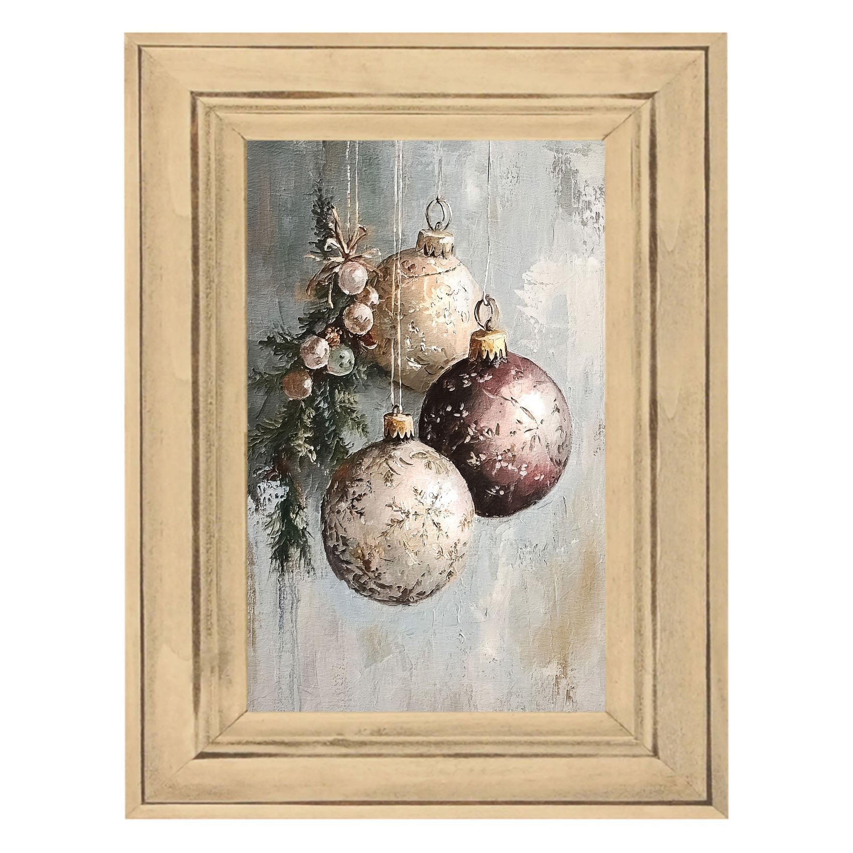 Pine Sprig with Ornaments