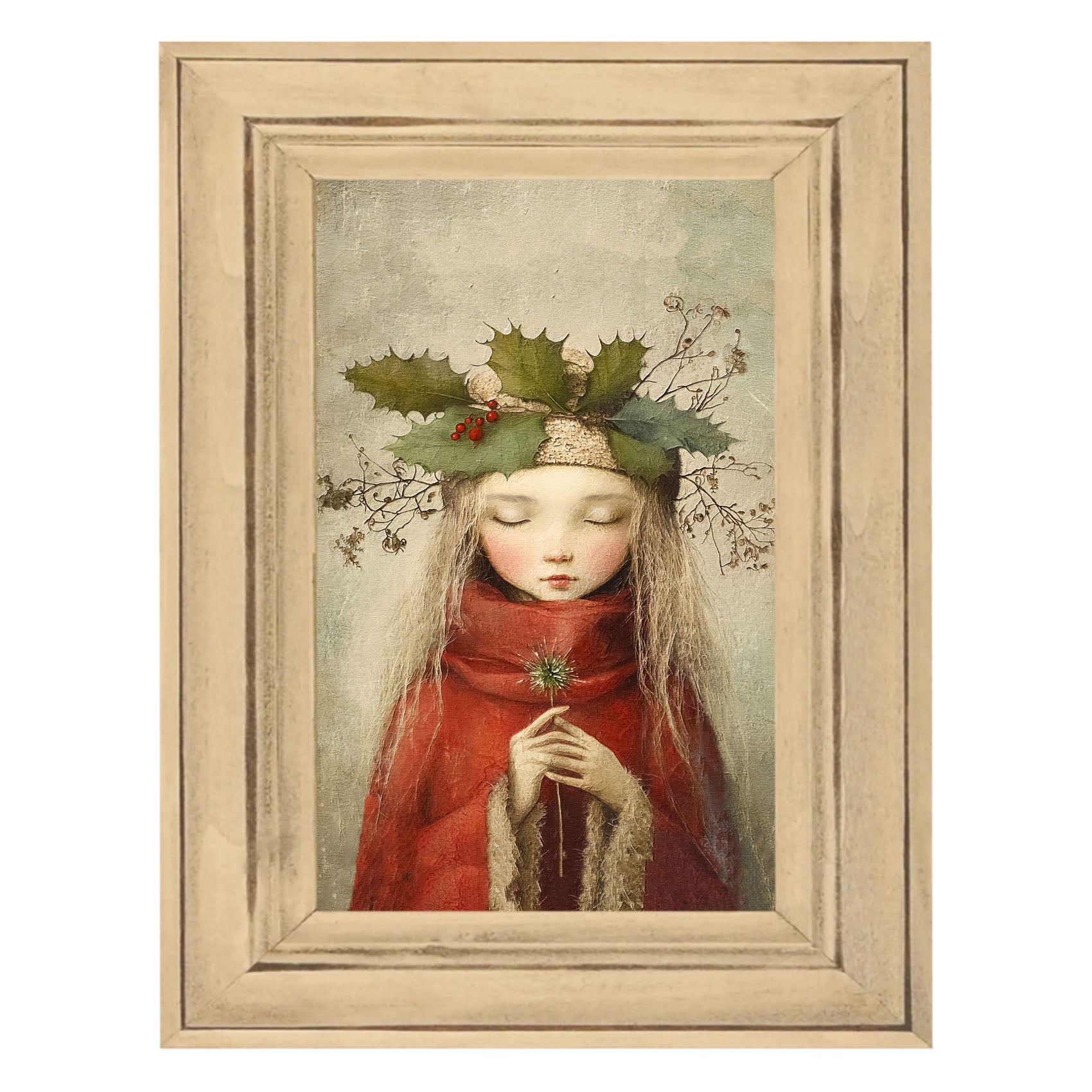 Rustic Christmas girl