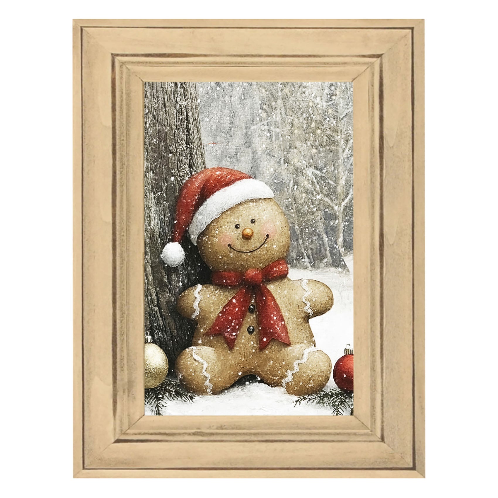 Snowy Gingerbread Man