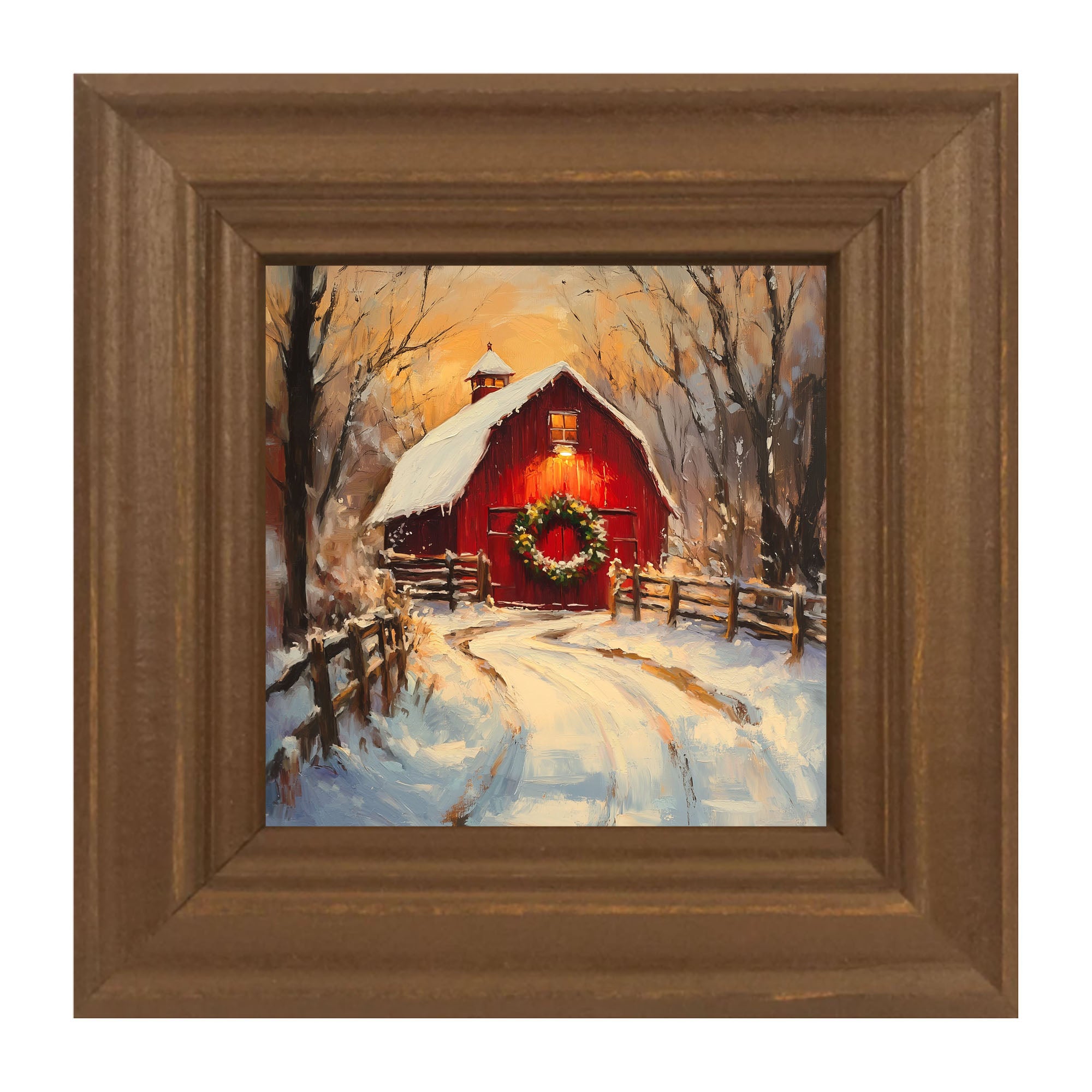 Red Barn at Christmas