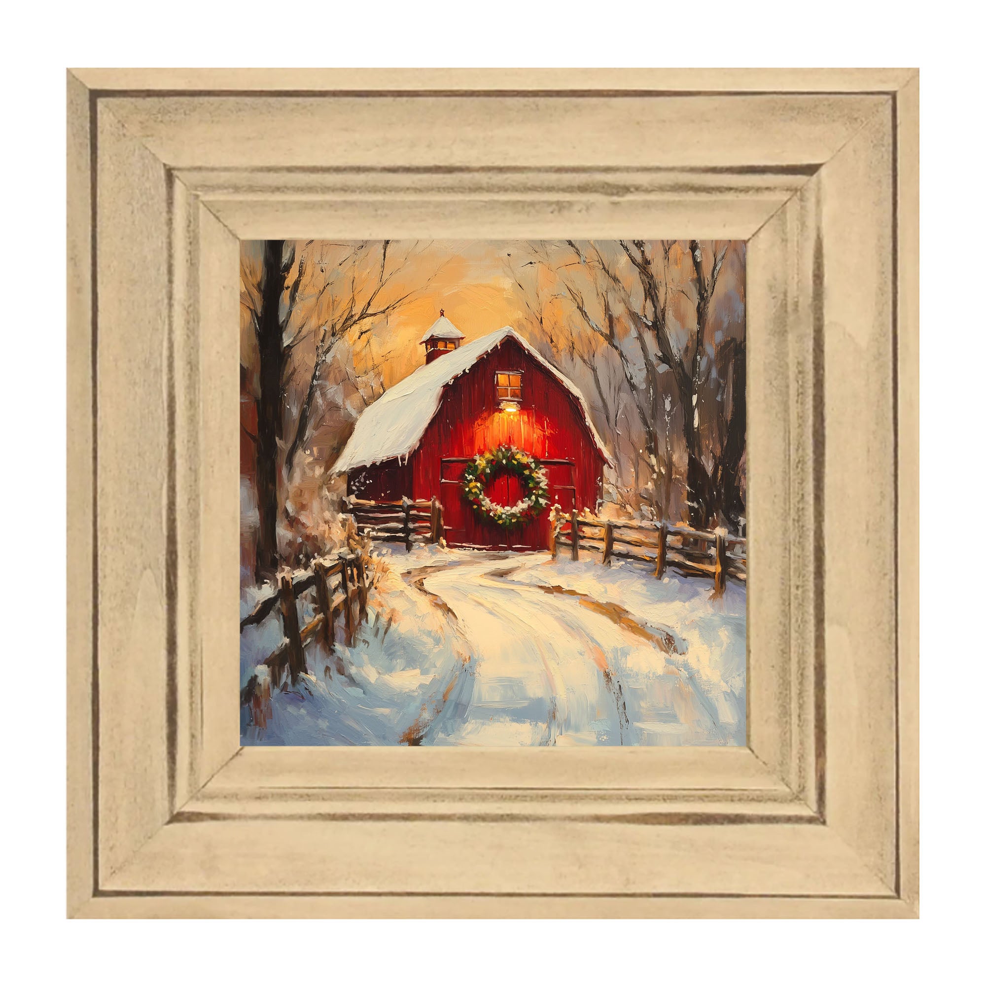 Red Barn at Christmas