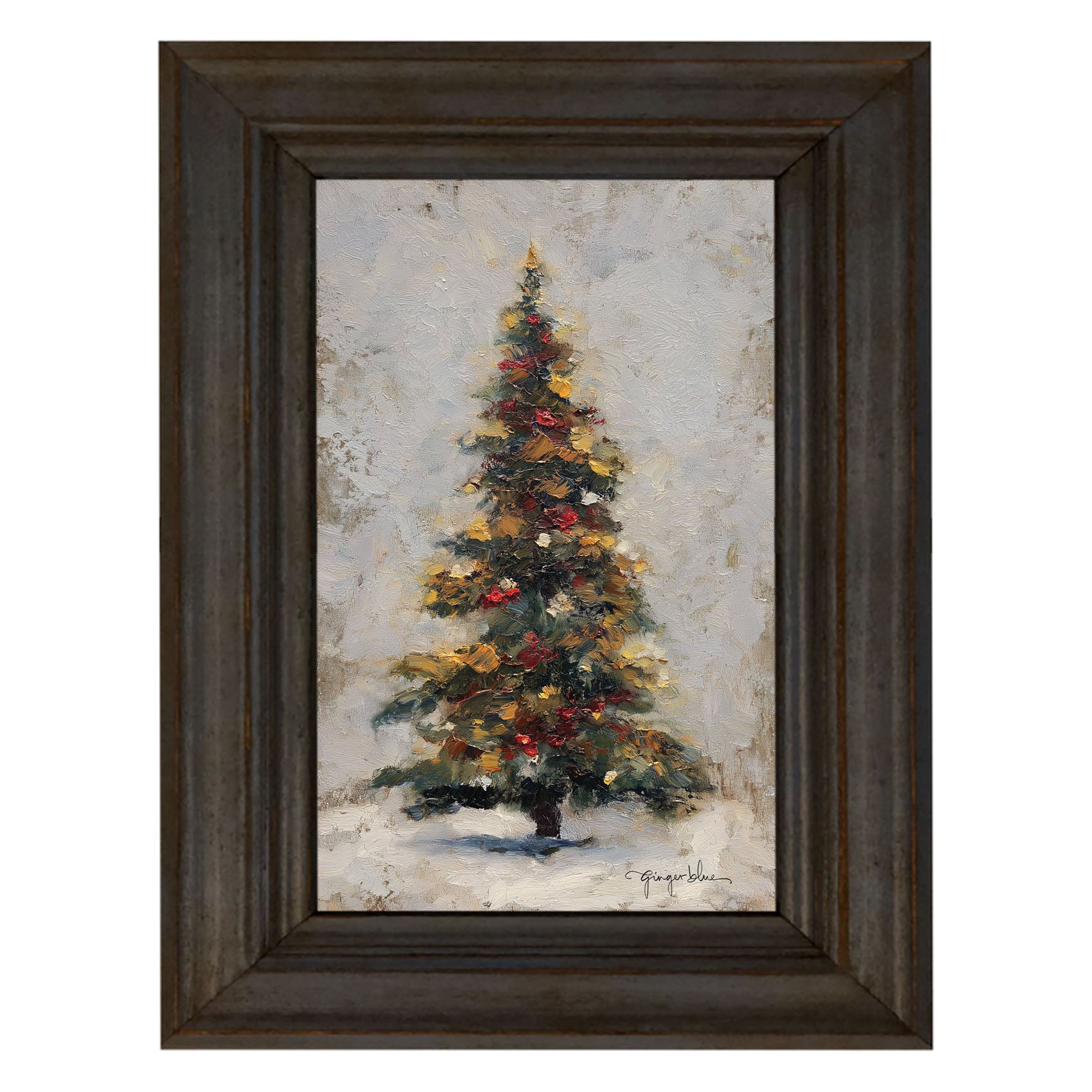 White Background Christmas Tree