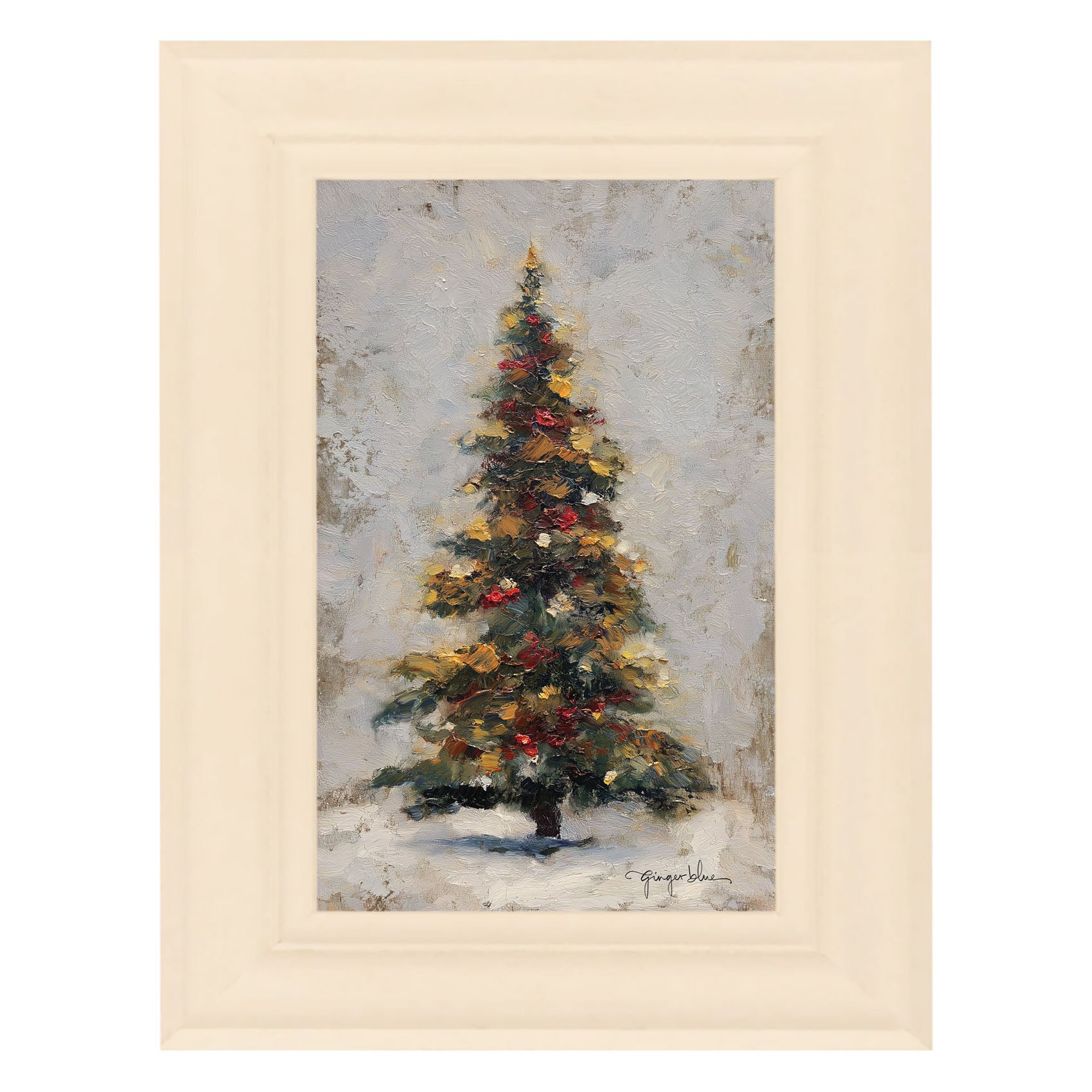 White Background Christmas Tree