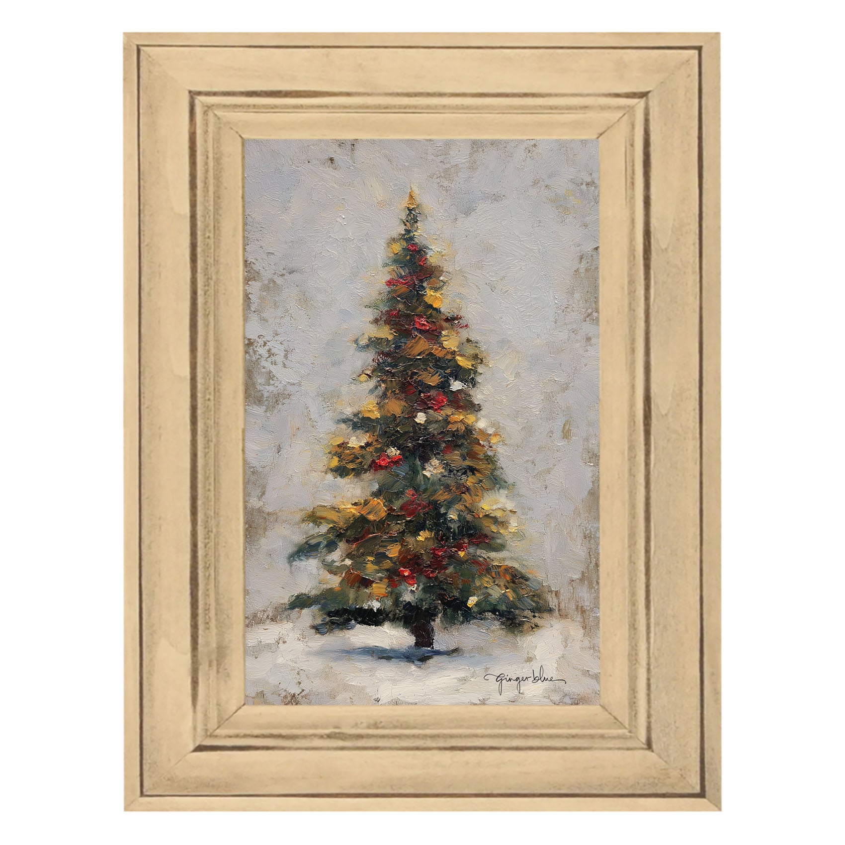 White Background Christmas Tree