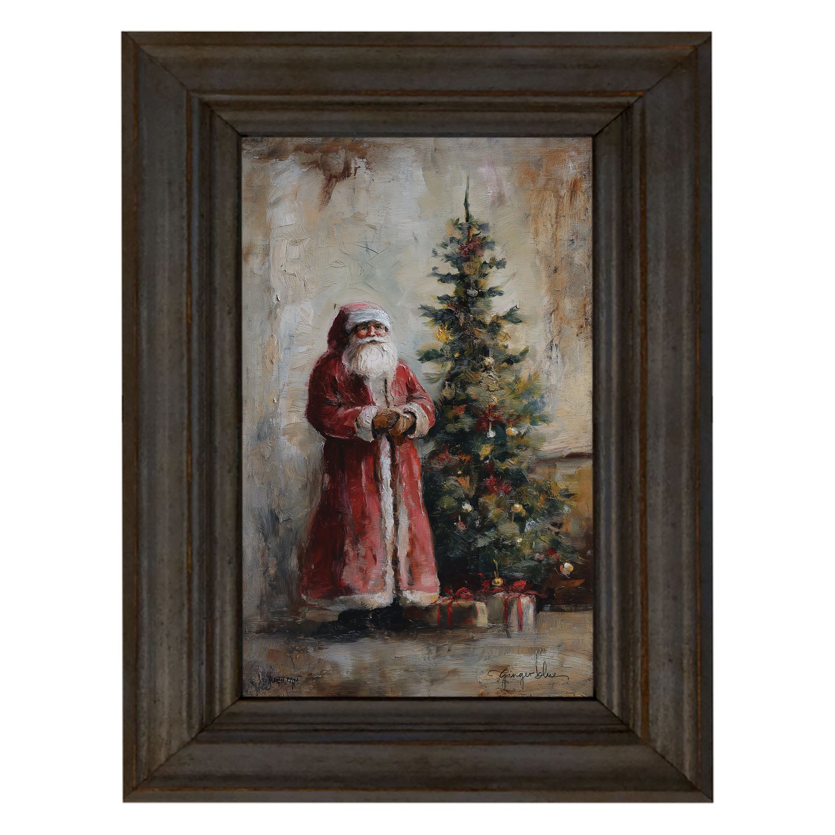 Santa with Christmas Tree