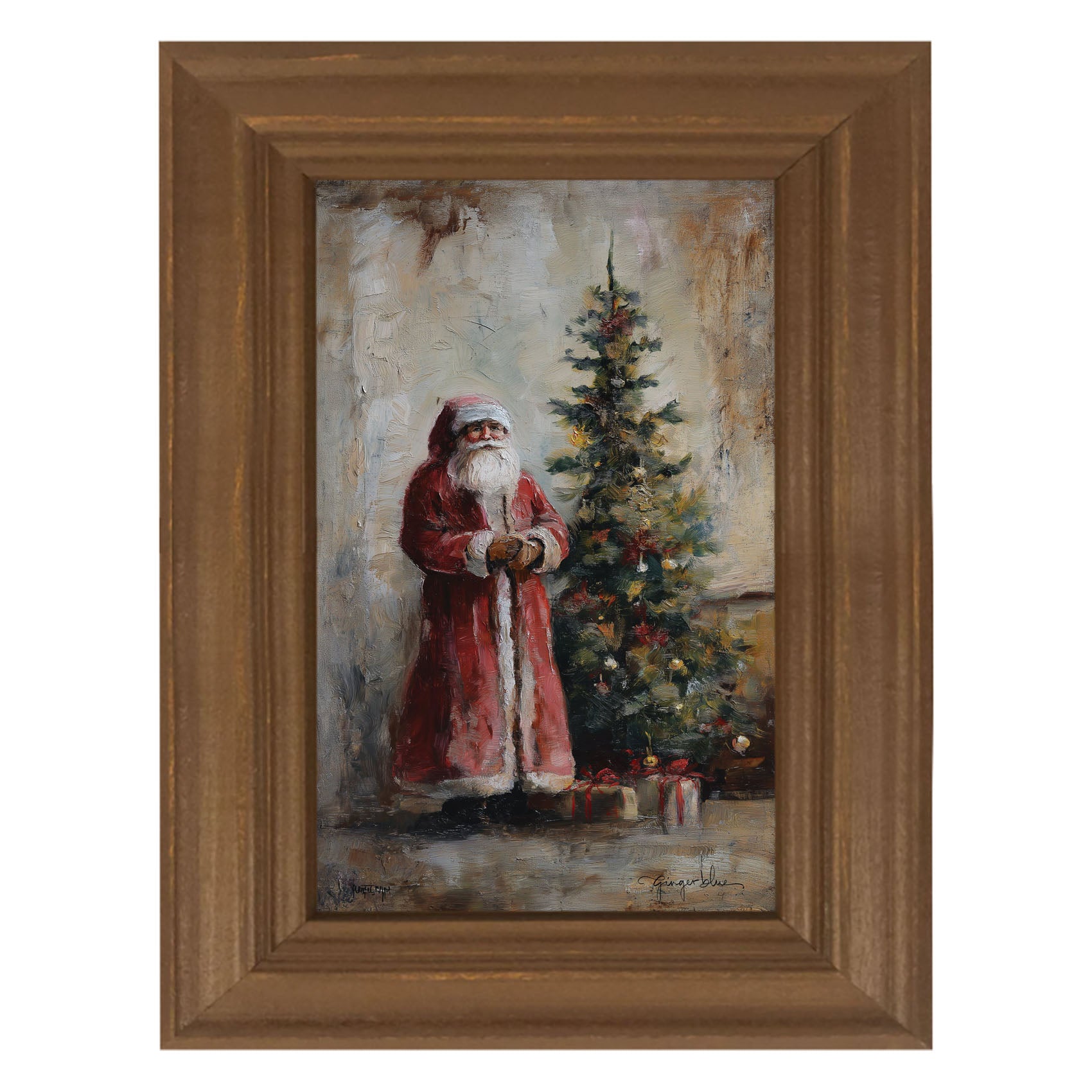 Santa with Christmas Tree