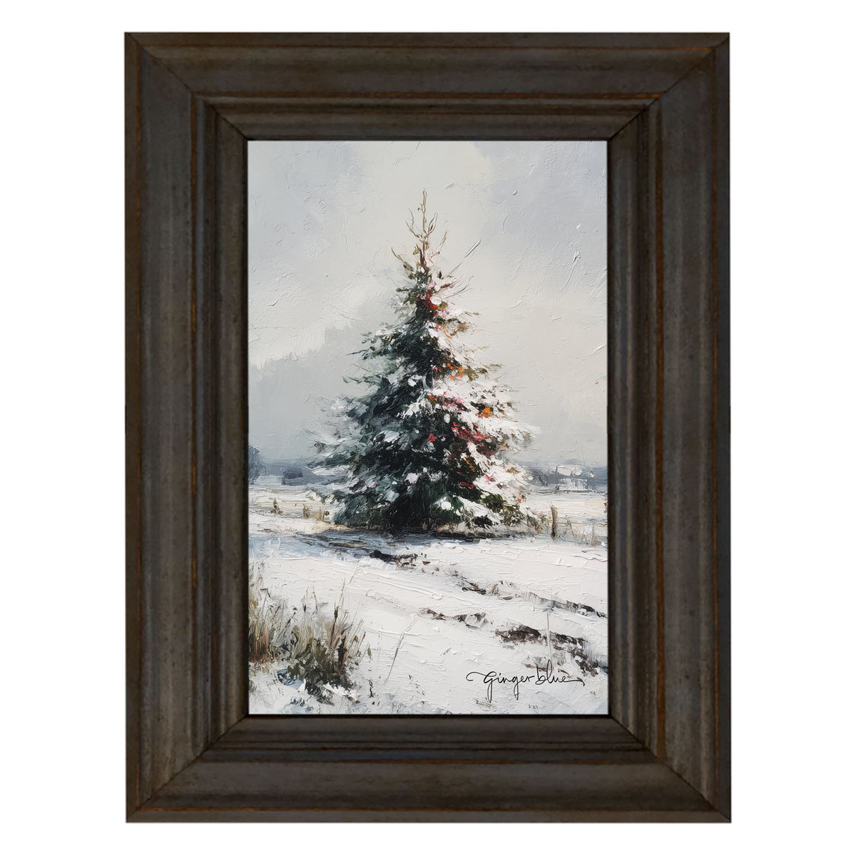 Christmas Tree near Fence