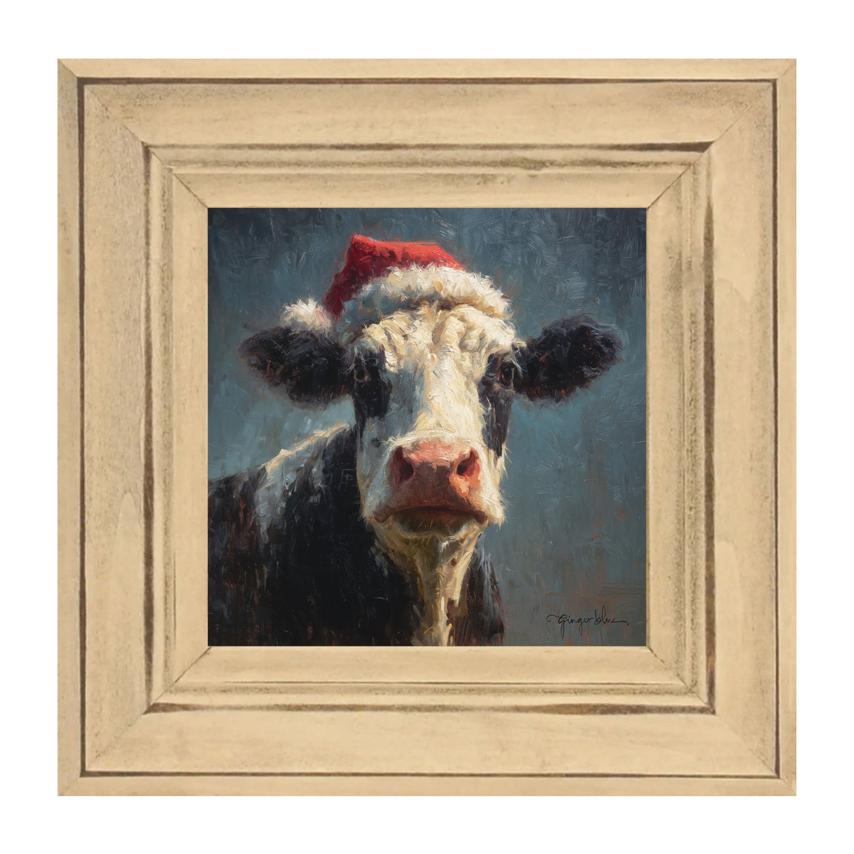 Santa Hat Cow