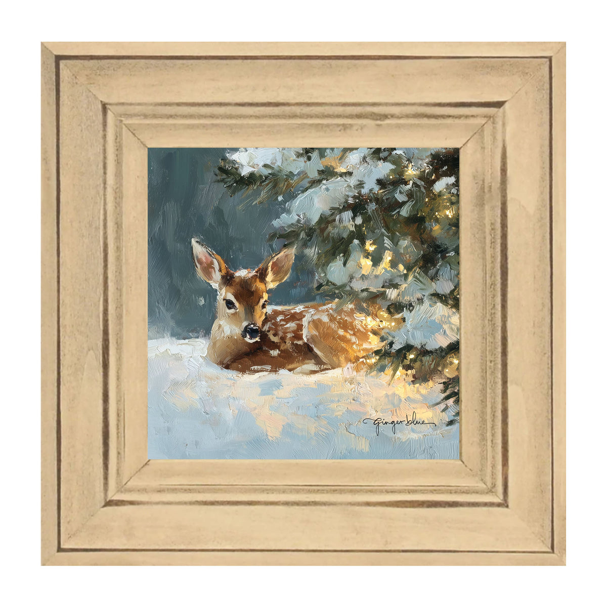 Deer resting near Pine Tree