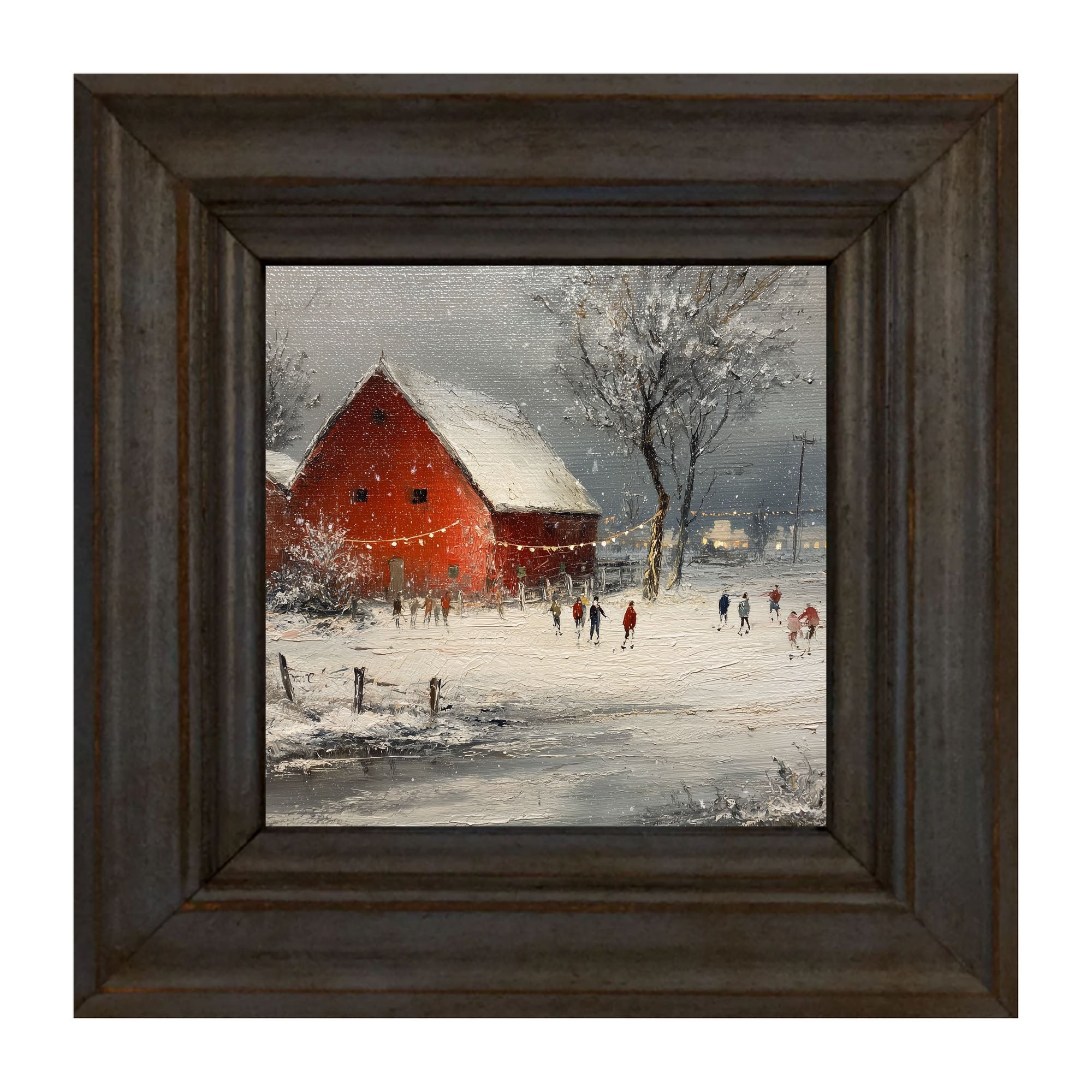 Children Skating at the Red Barn
