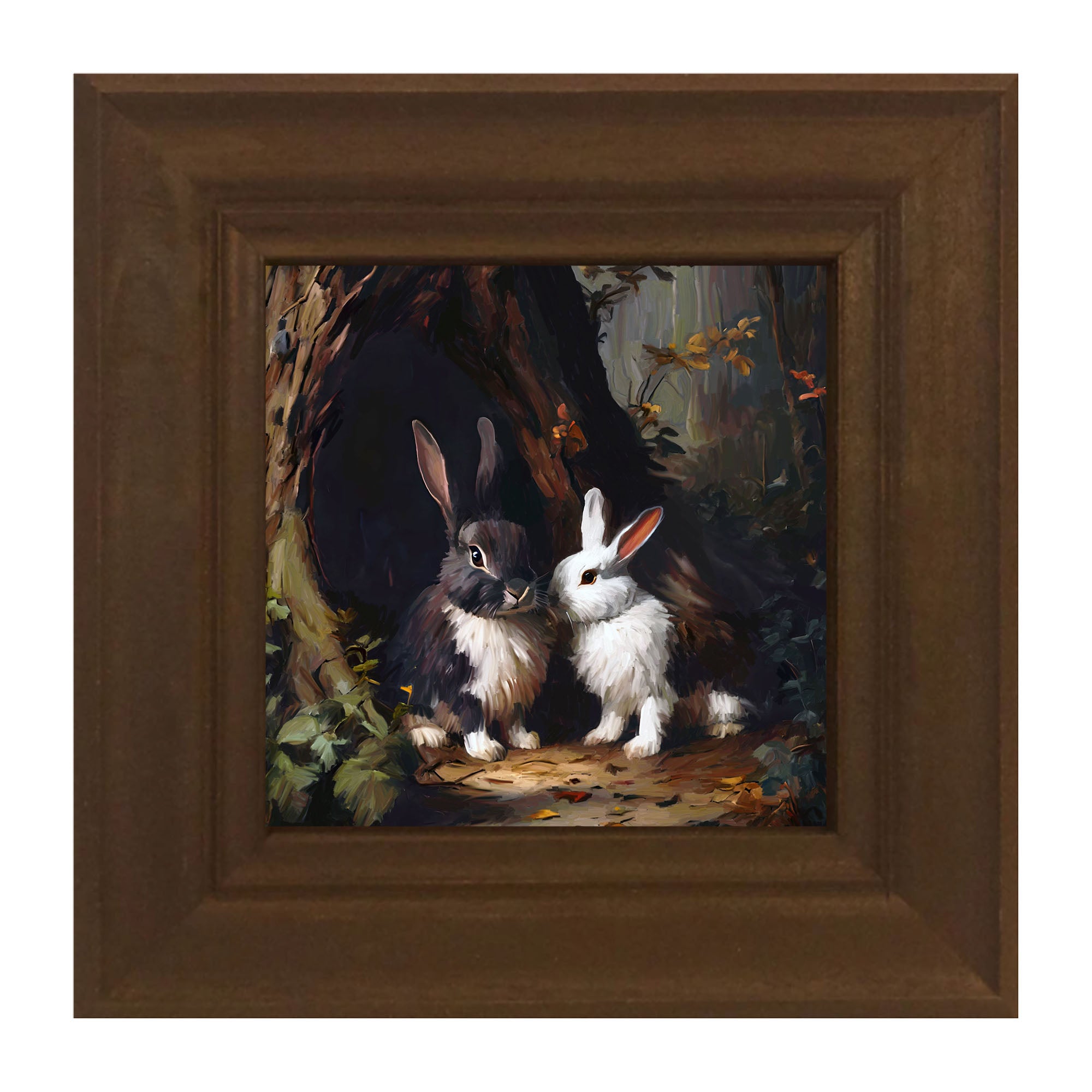 Bunnies in a forest