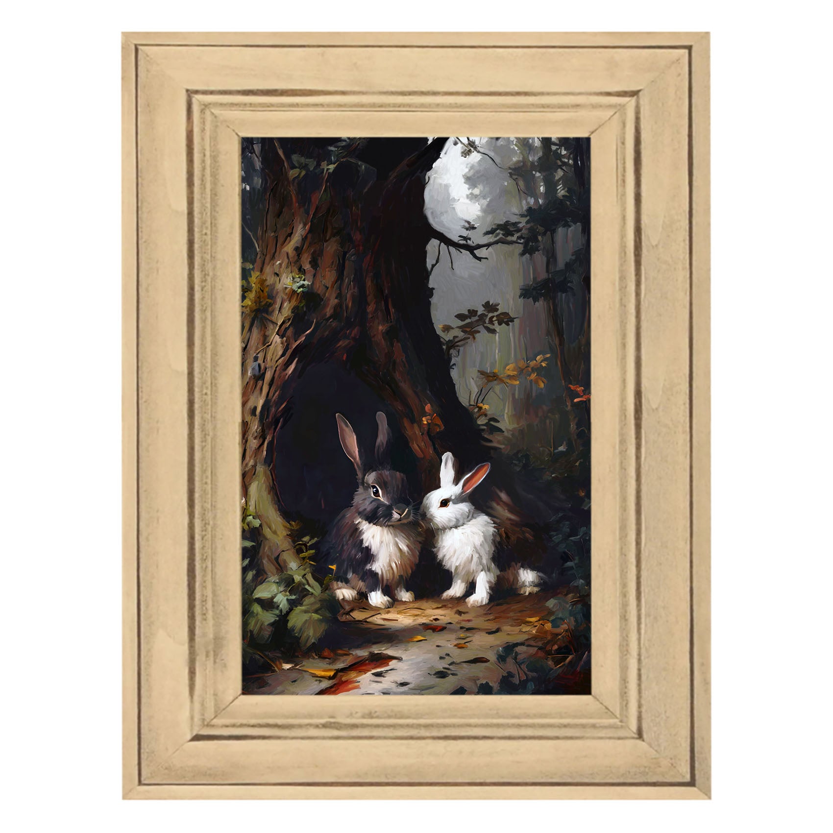 Bunnies in a forest