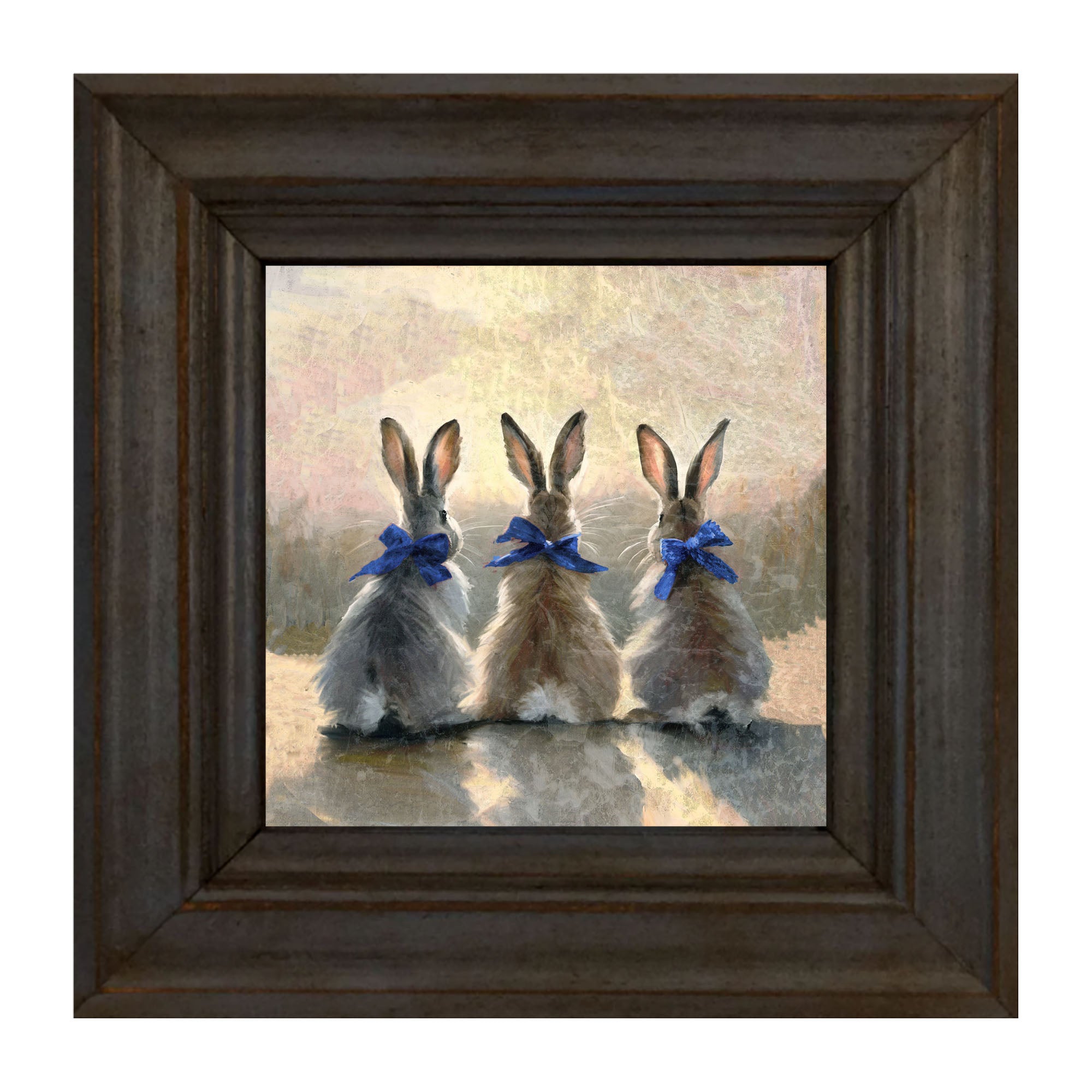 Bunnies with Blue Bows
