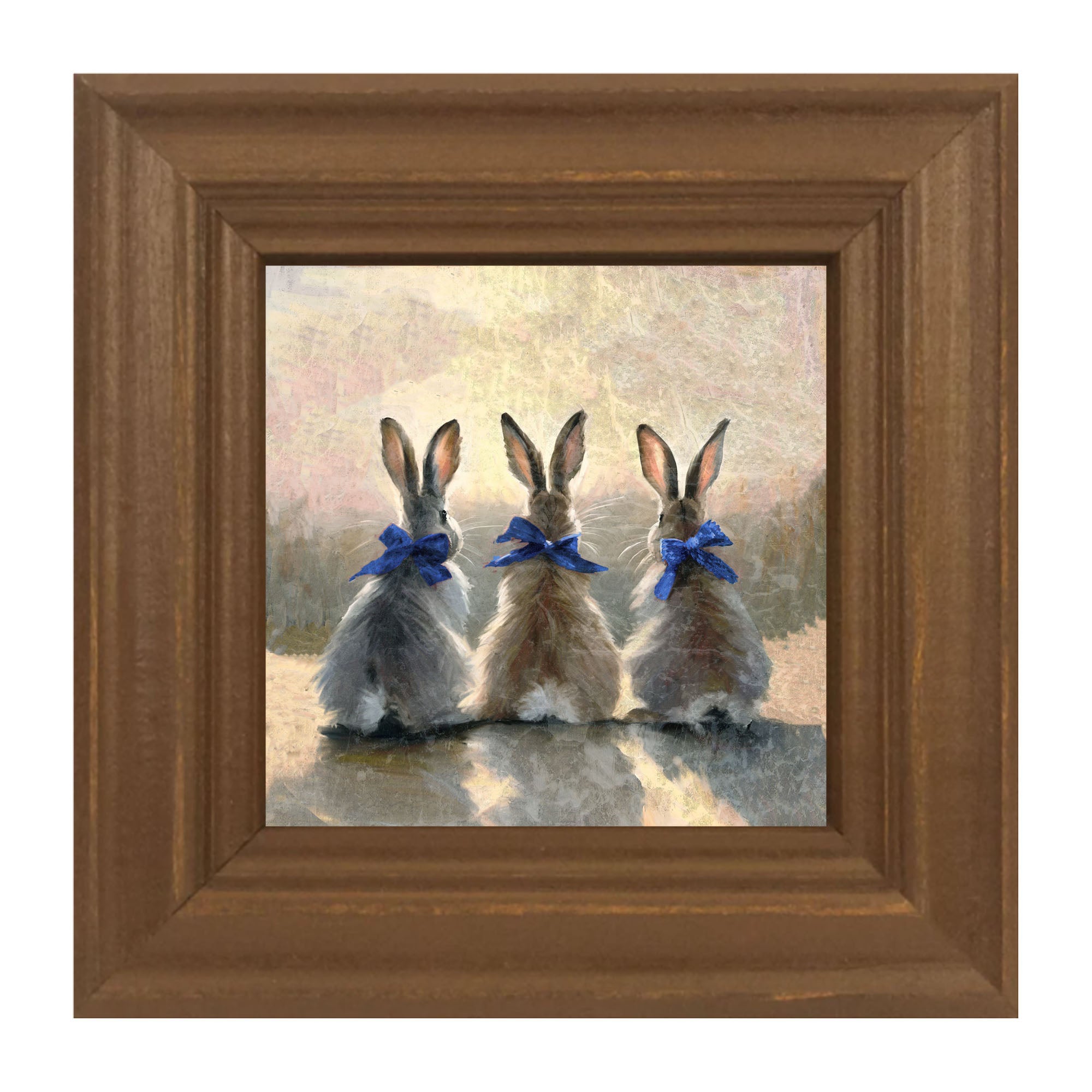 Bunnies with Blue Bows