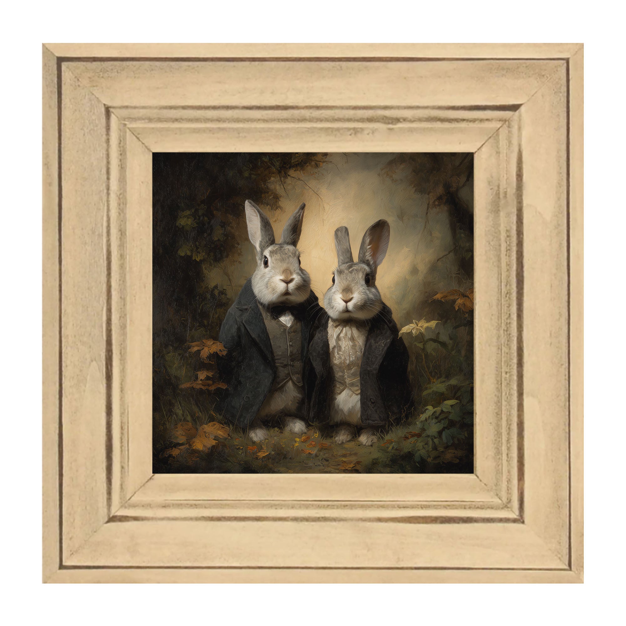 Bunnies Posing in Coats