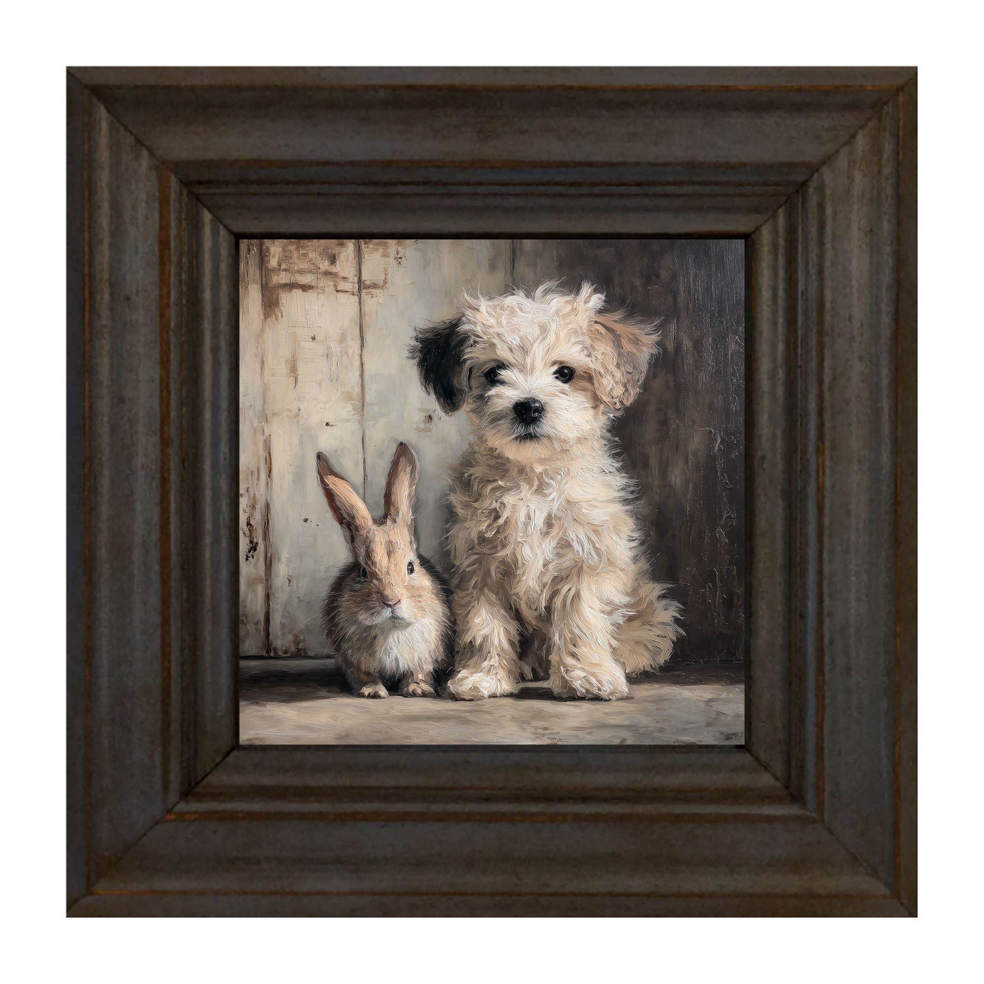 Dog Posing with Bunny
