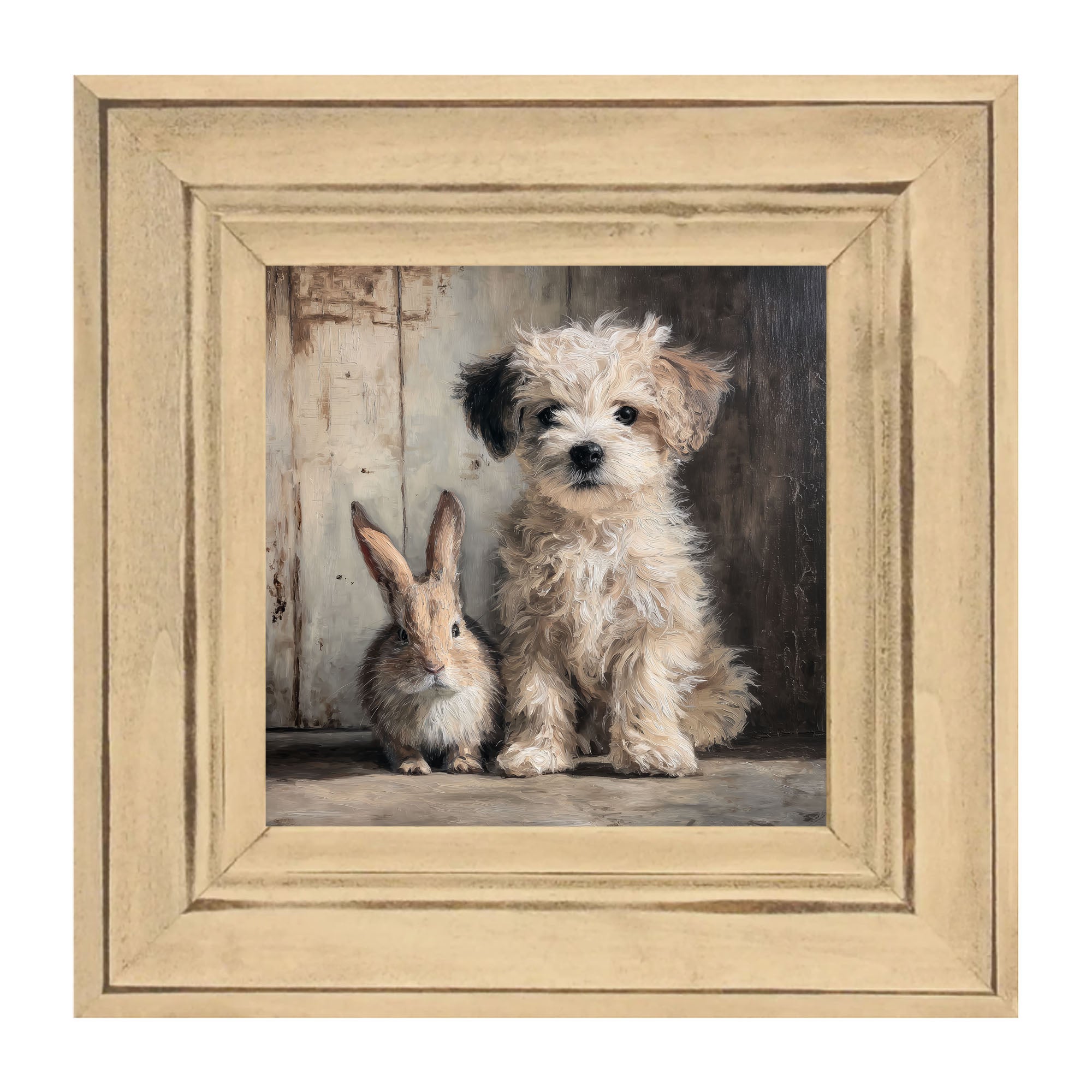 Dog Posing with Bunny