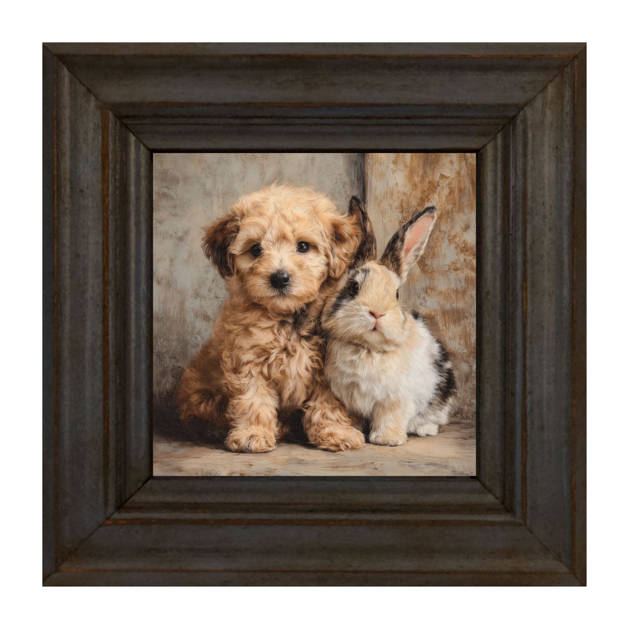 Dog and Bunny Friends