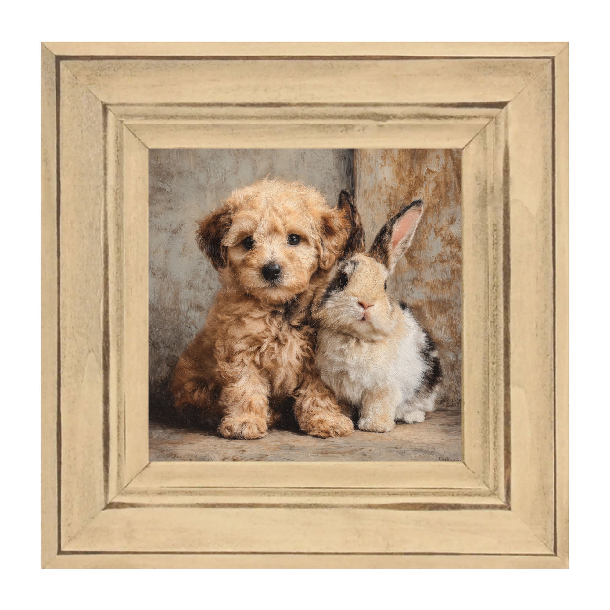Dog and Bunny Friends