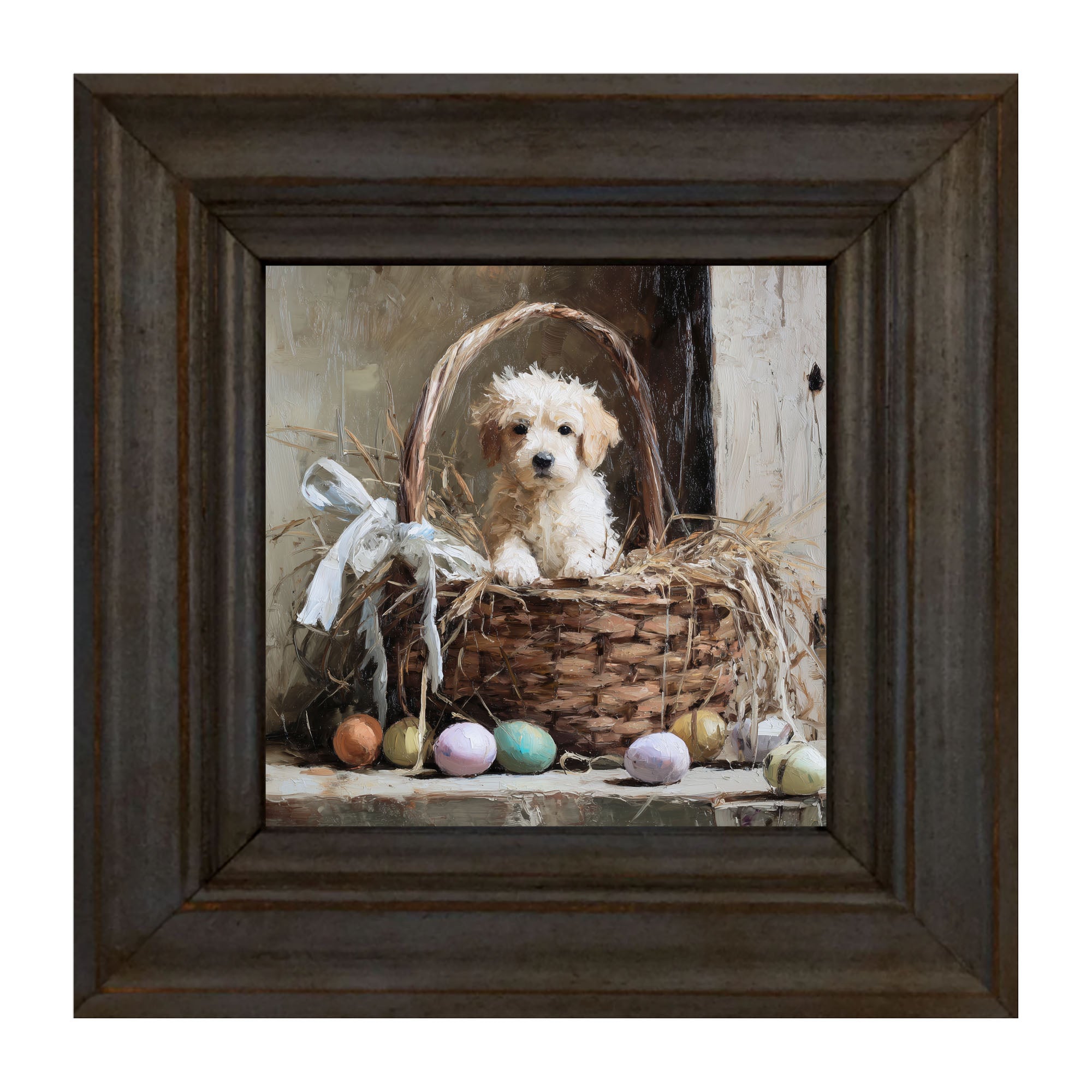 Easter Basket - Dog with Easter eggs