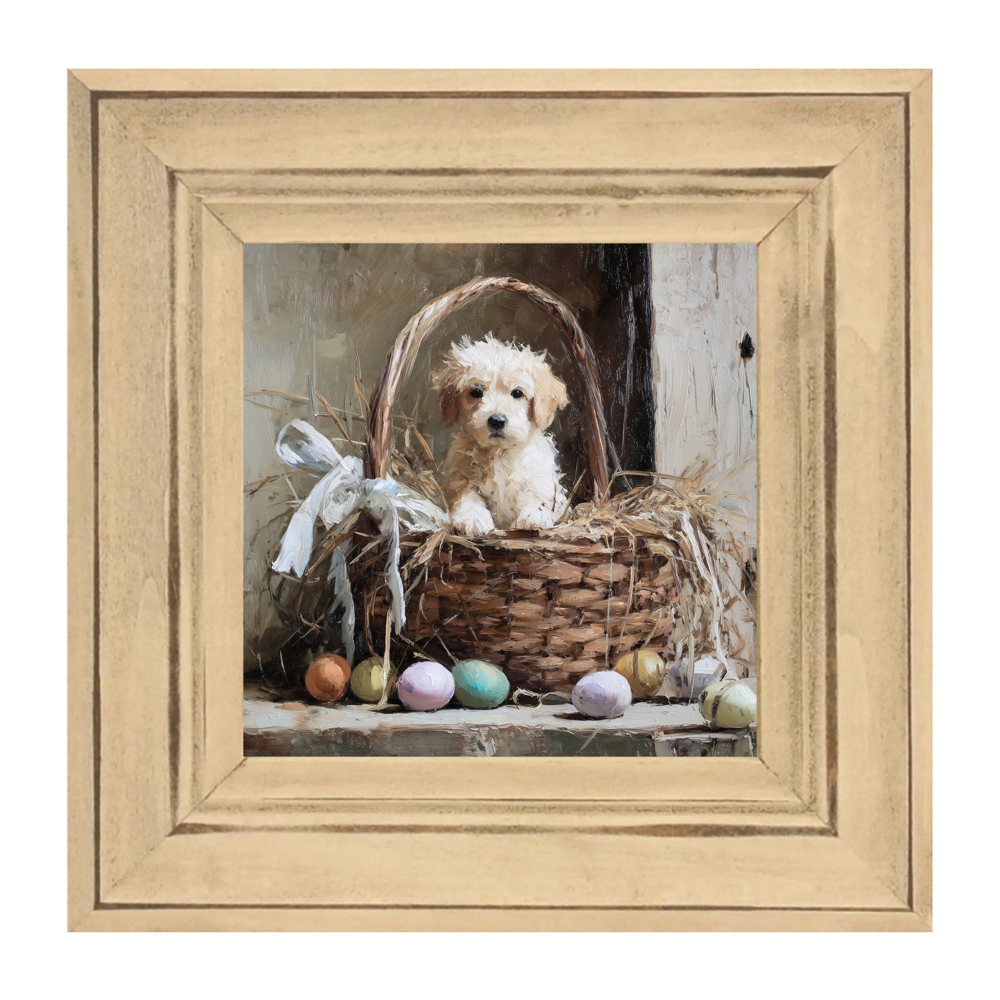 Easter Basket - Dog with Easter eggs