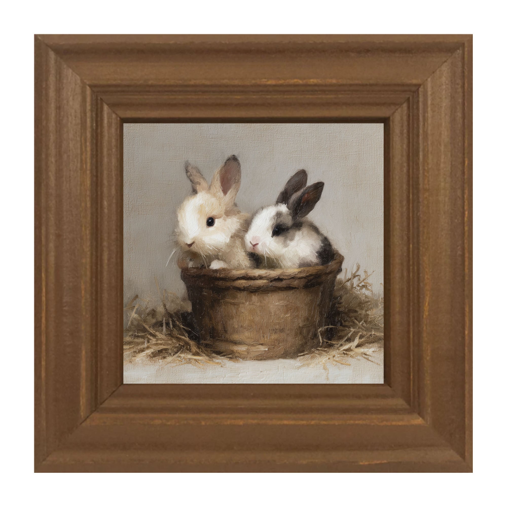 Easter Basket - Two Bunnies
