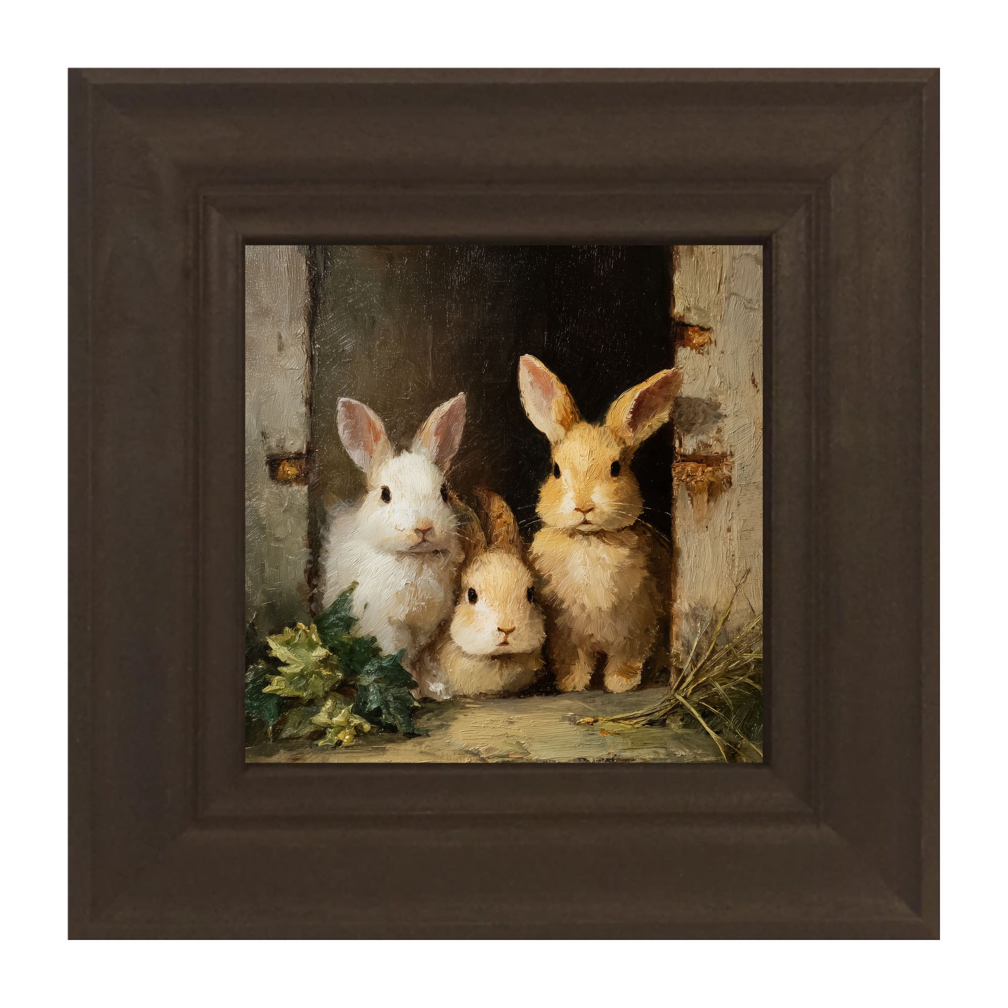 Three Rabbits in Doorway