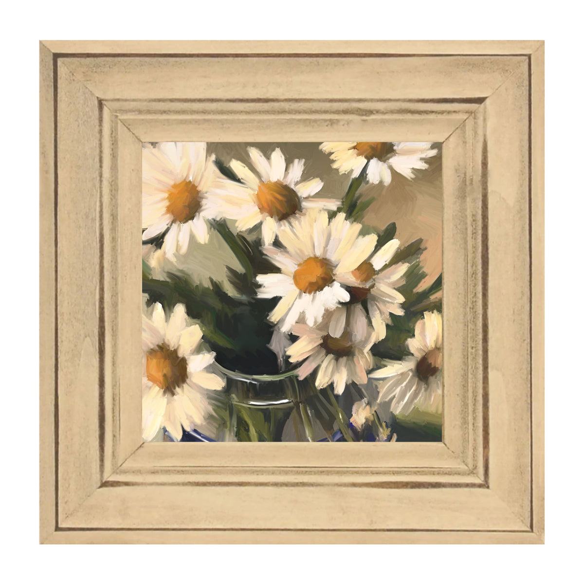 Glass Vase of Daisies