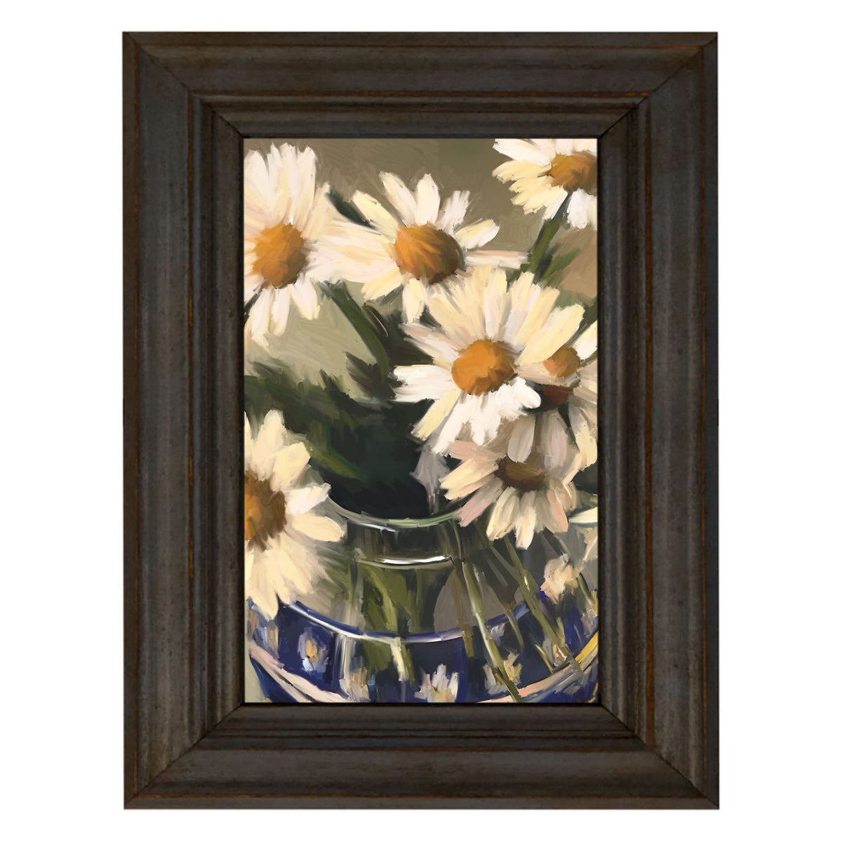 Glass Vase of Daisies