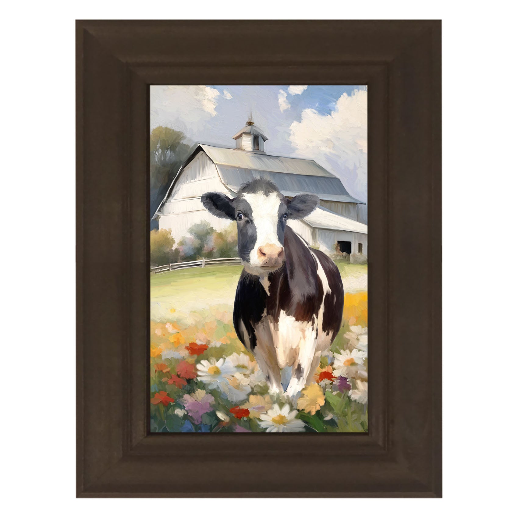 Cow in flowers