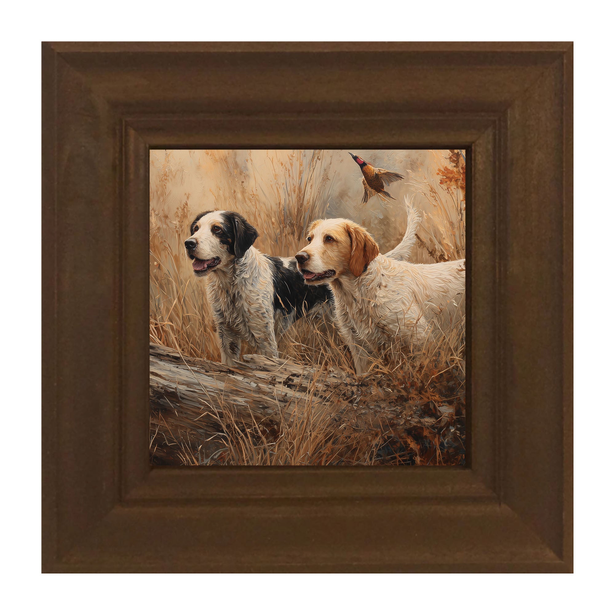 Hunting Season - Dogs near Log
