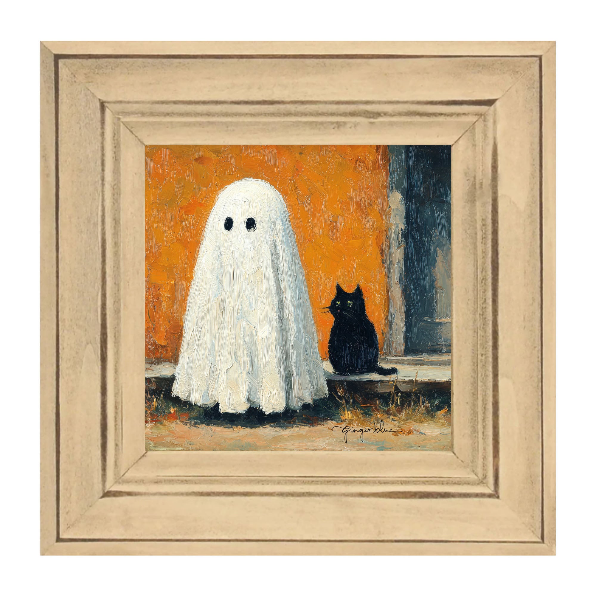 Ghost with Black Cat