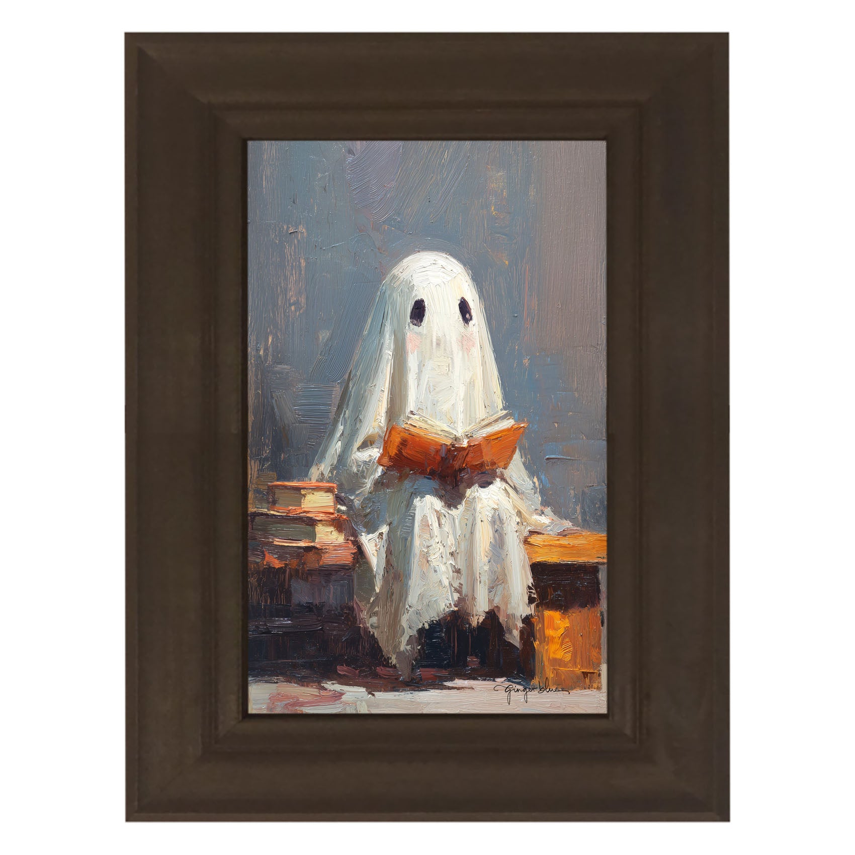 Ghost Reading a Book