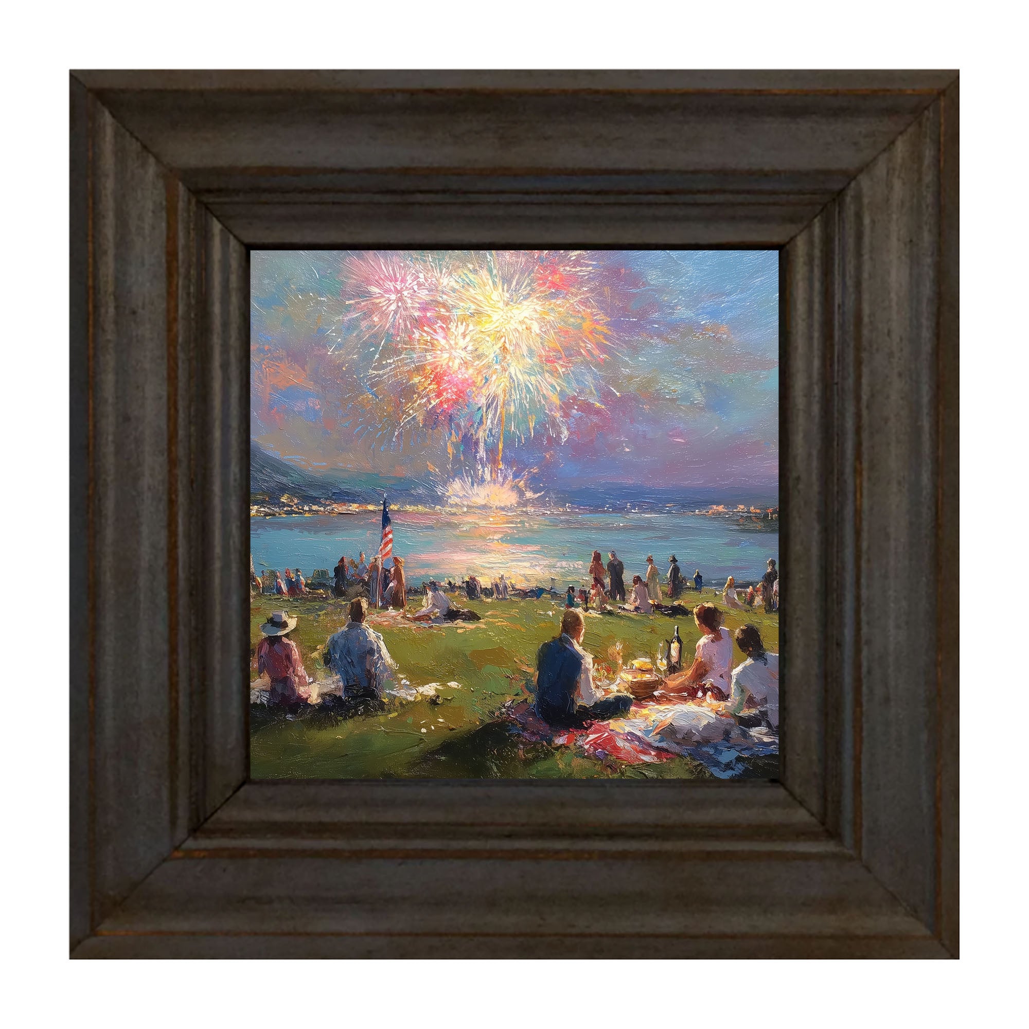 Fireworks and families at the lake