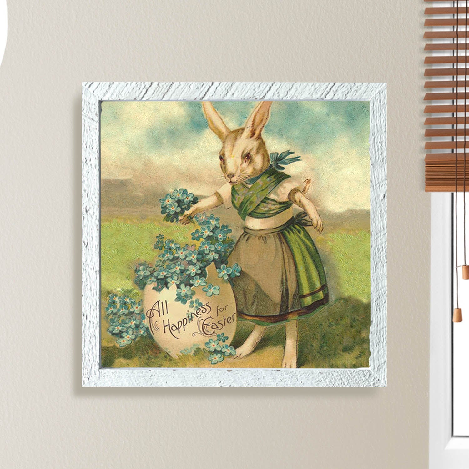 Bunny with Clovers