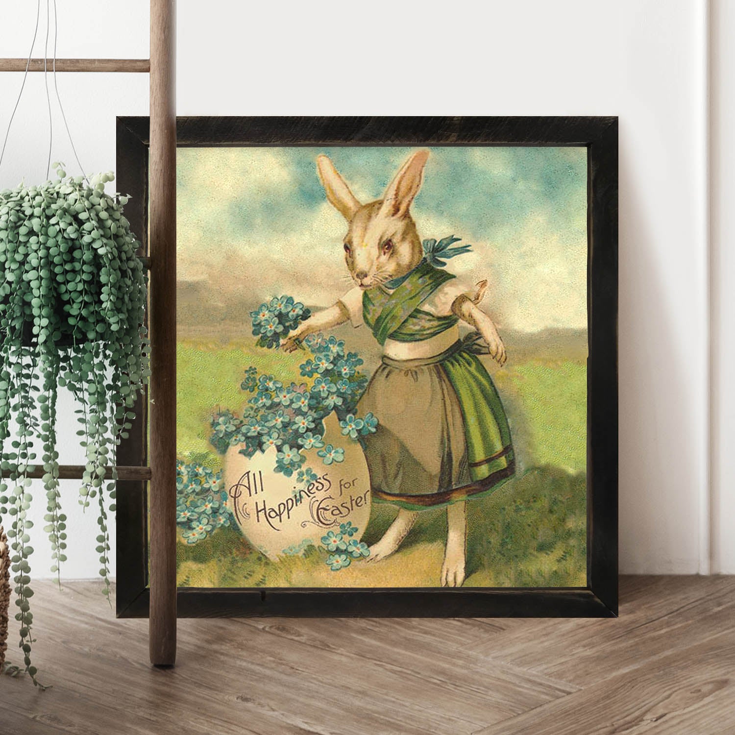 Bunny with Clovers