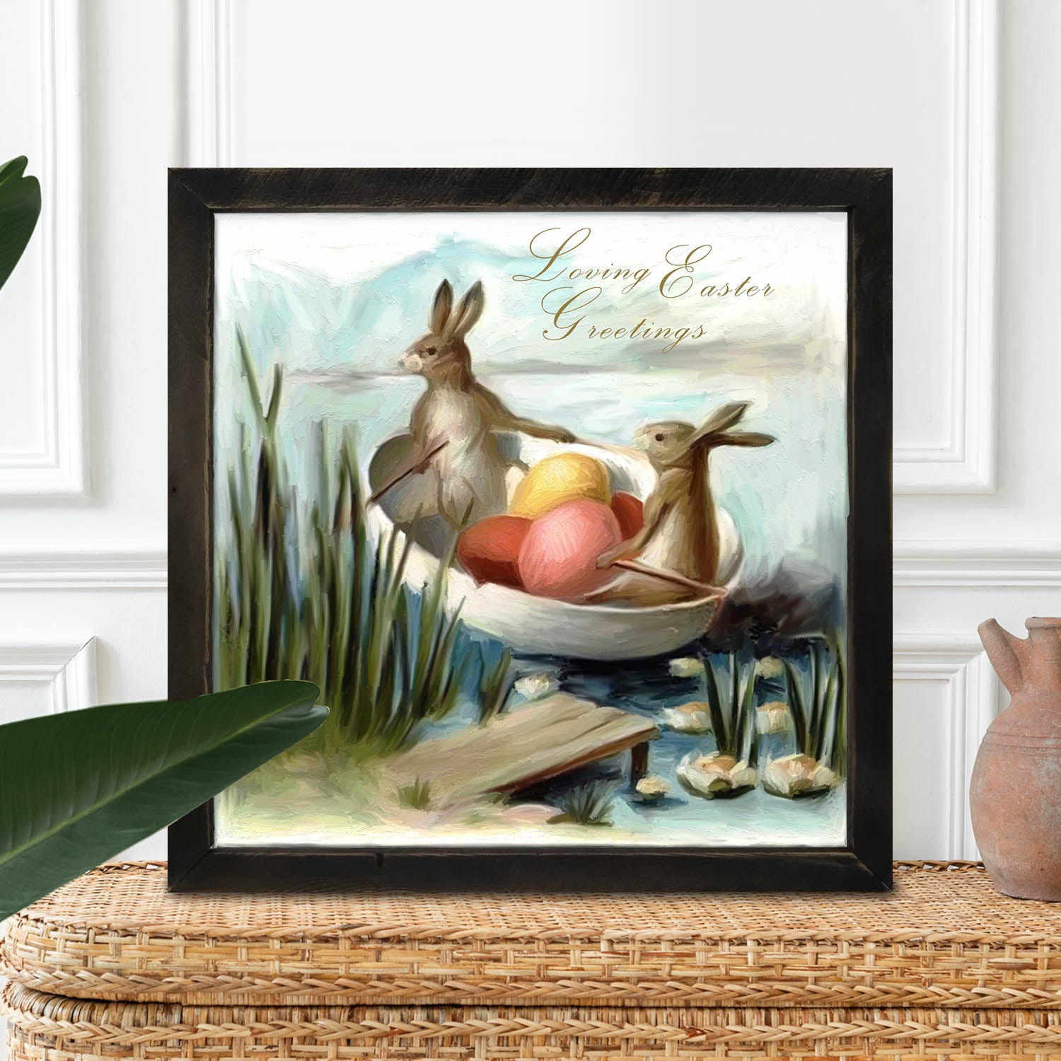 Bunnies in an Egg Boat