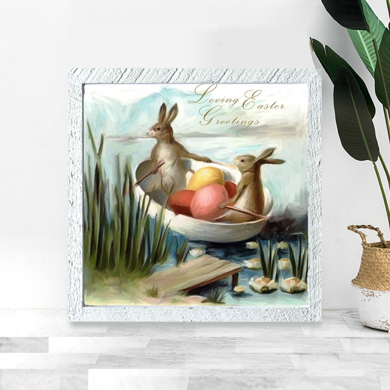 Bunnies in an Egg Boat