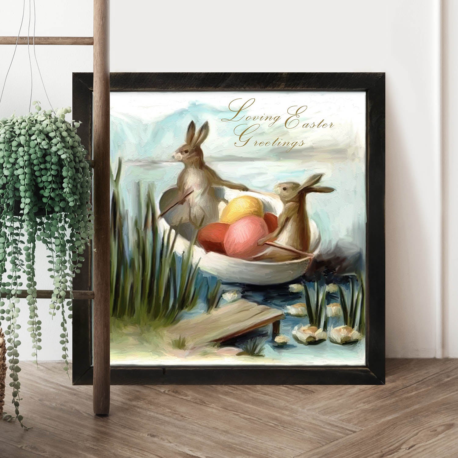 Bunnies in an Egg Boat