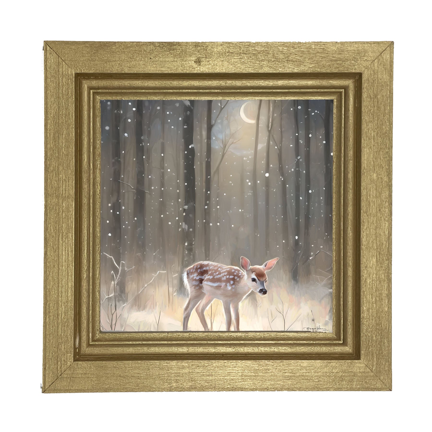 Snowy Deer