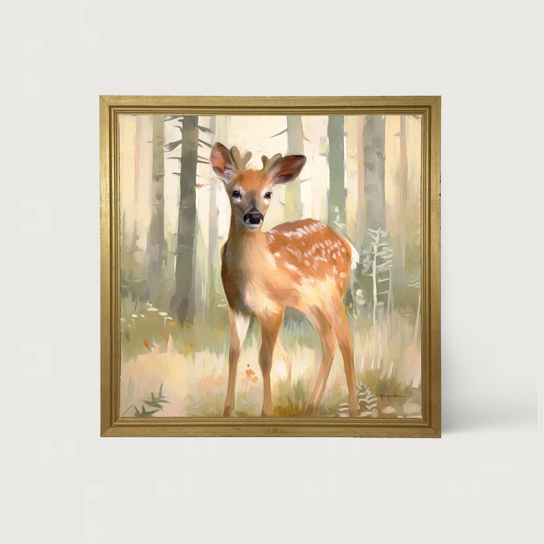 Forest Deer - Framed art