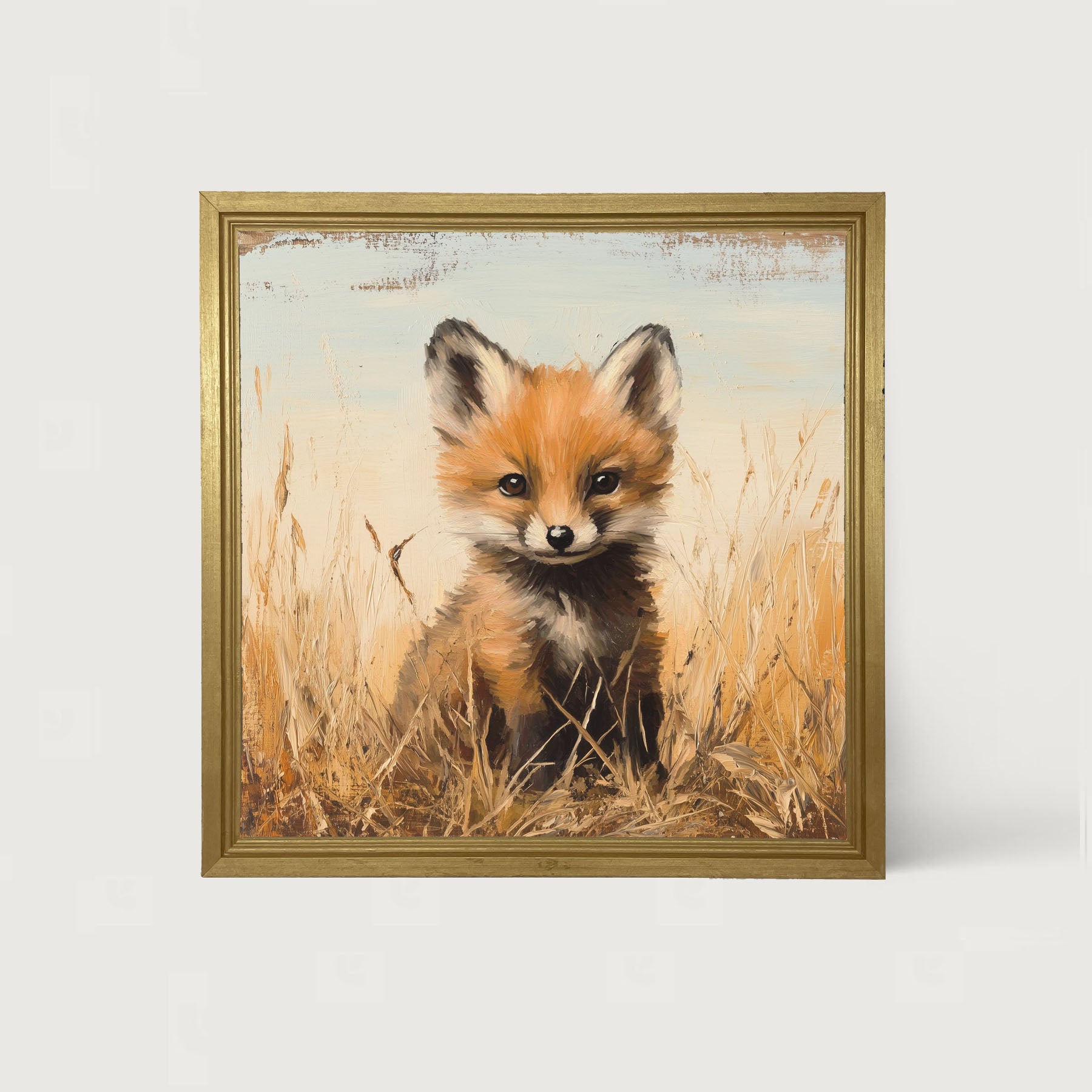 Baby Fox - Framed art