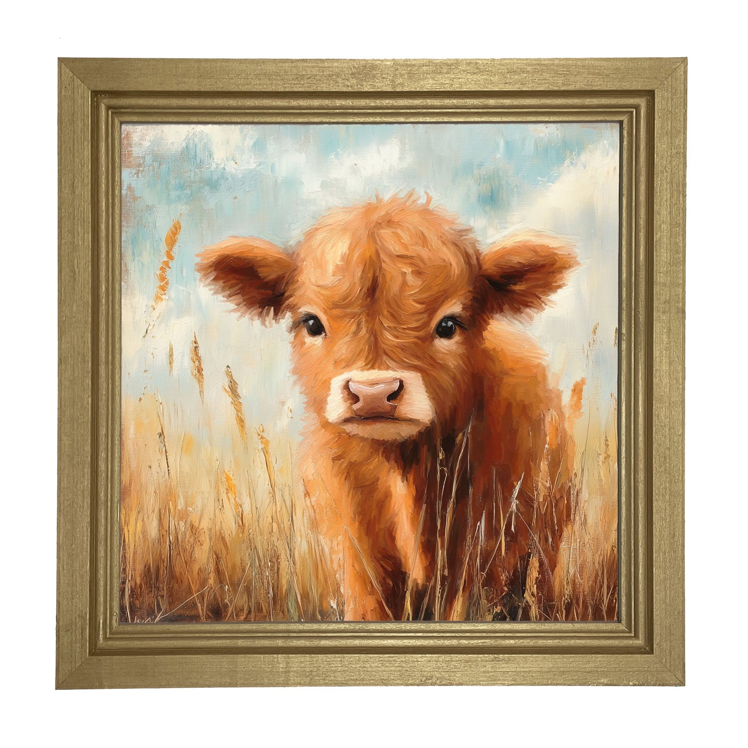 Baby Highland Cow - Framed art