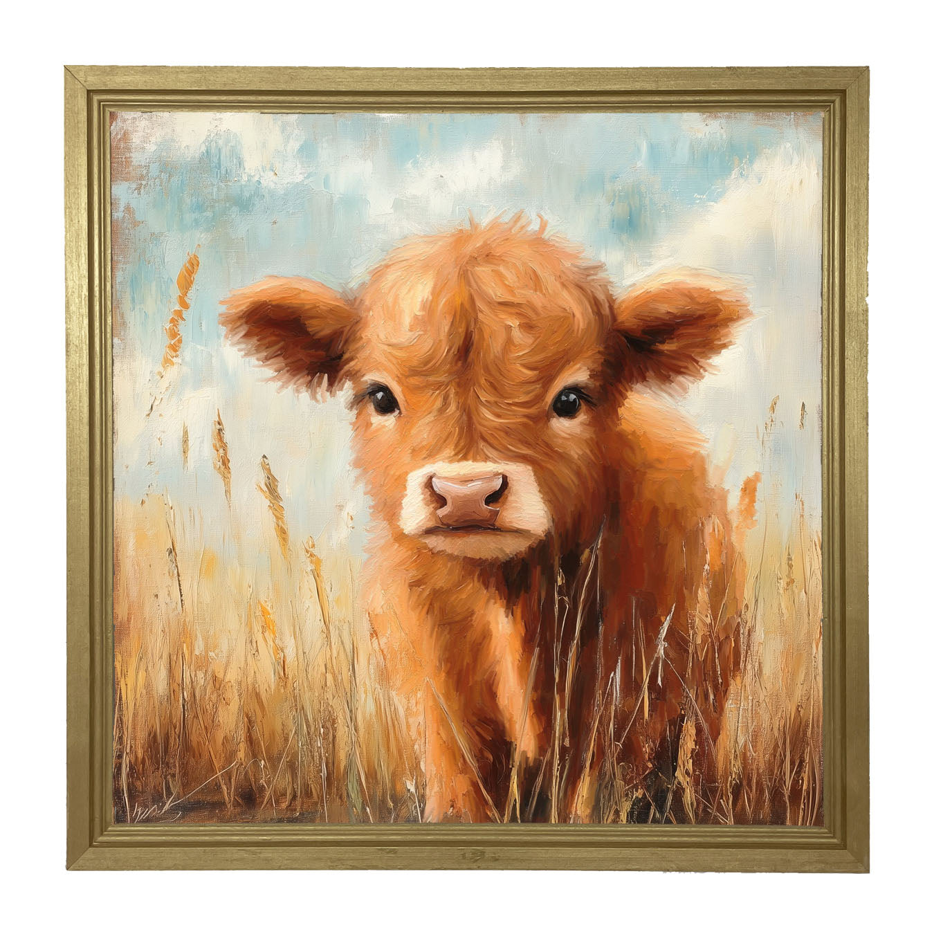 Baby Highland Cow - Framed art
