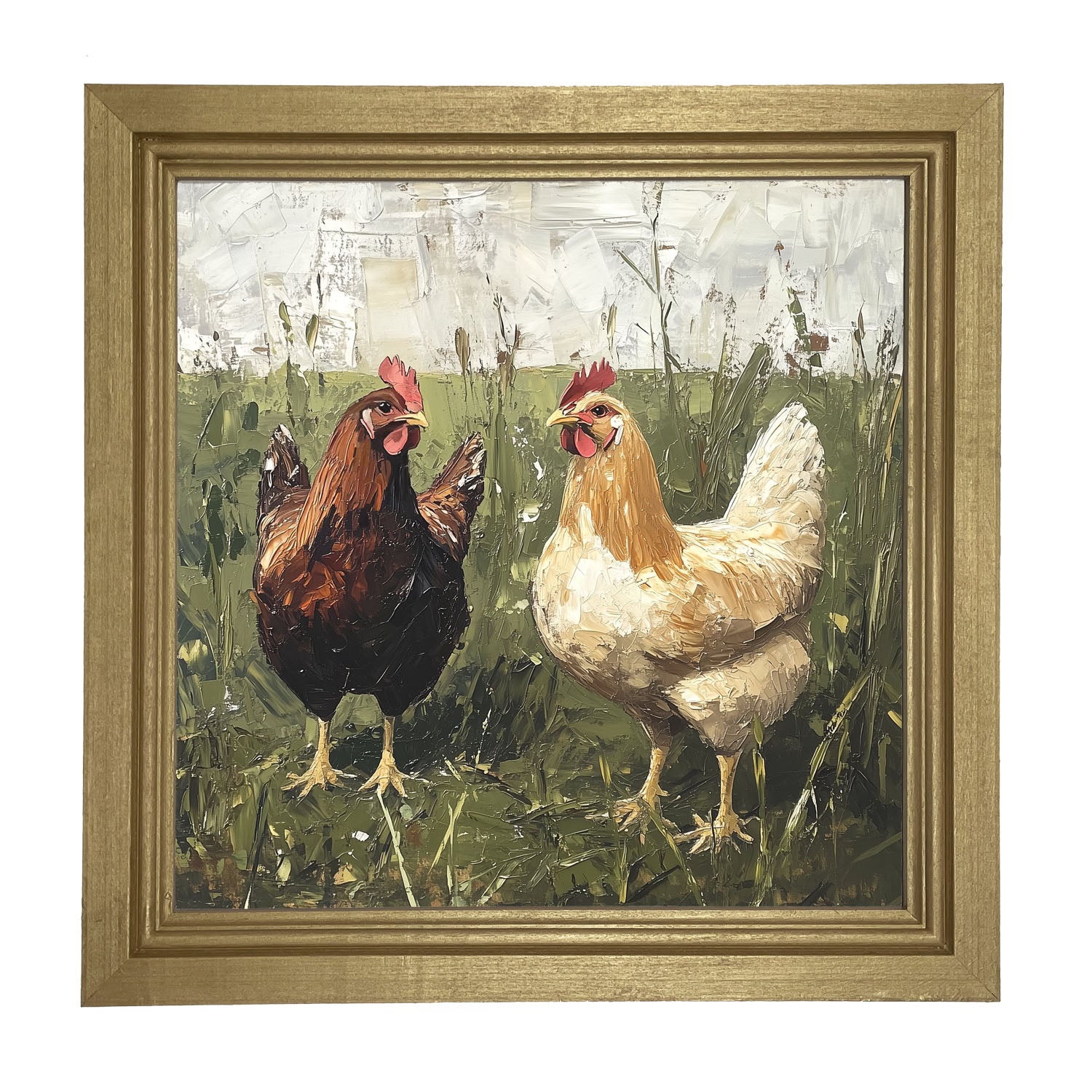 Chicken Friends - Framed art